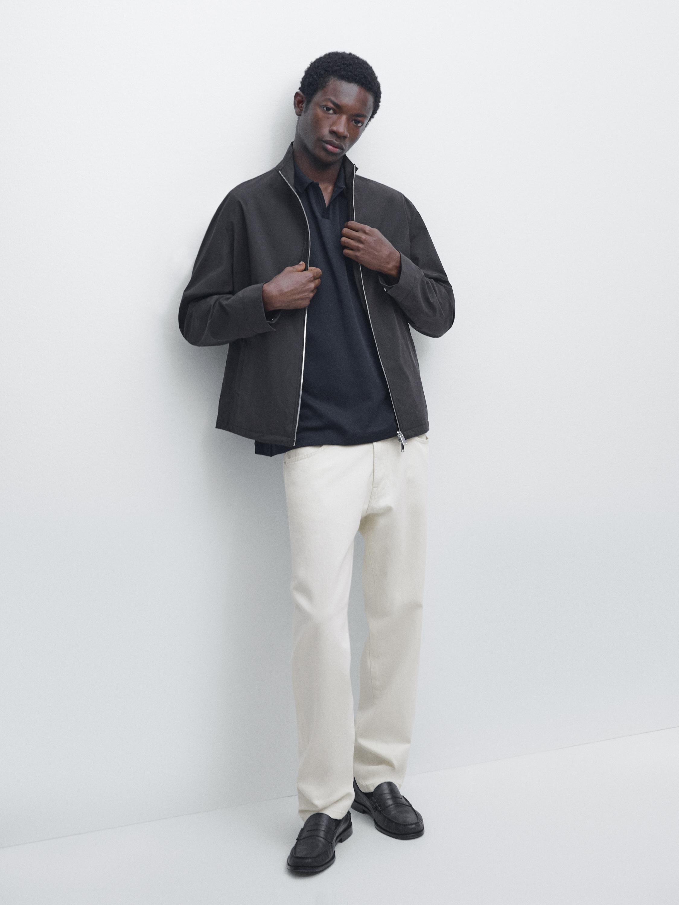 100% cotton short sleeve polo shirt — NAVY BLUE