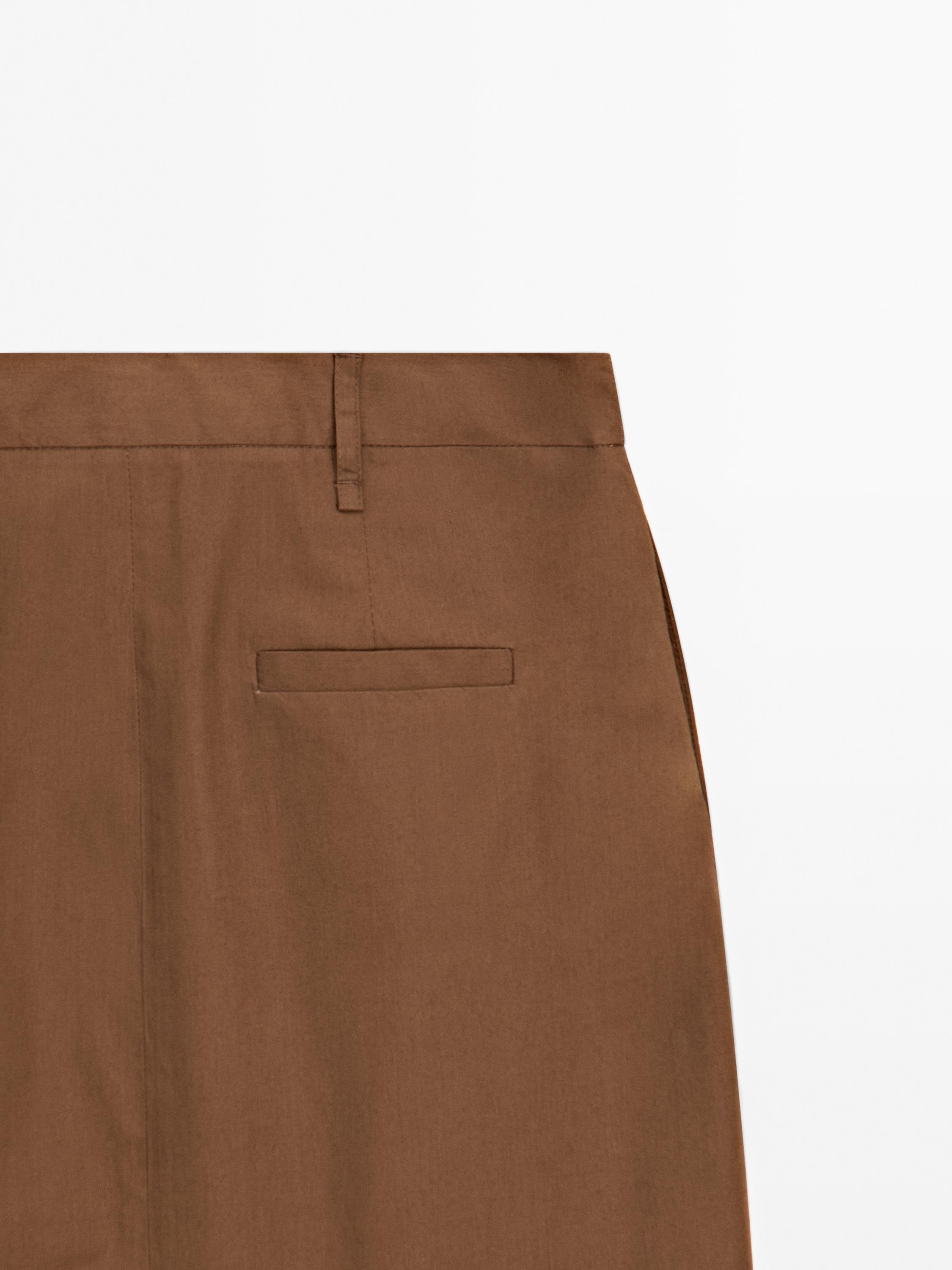 Midi skirt with waist detail