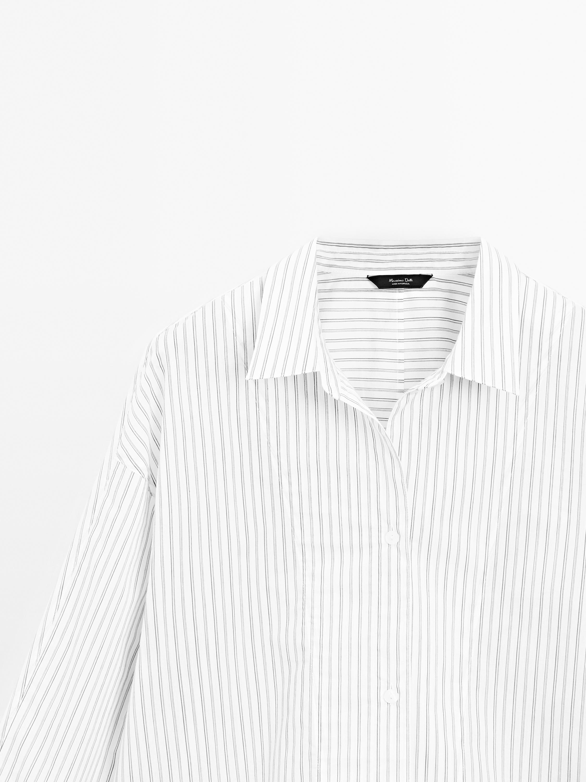Striped shirt with chest detailing