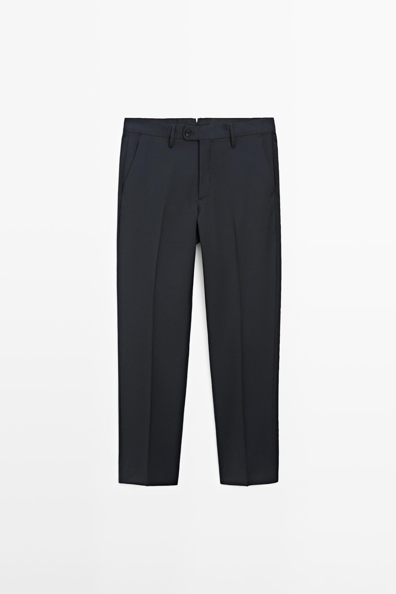 Cold wool suit trousers — NAVY BLUE