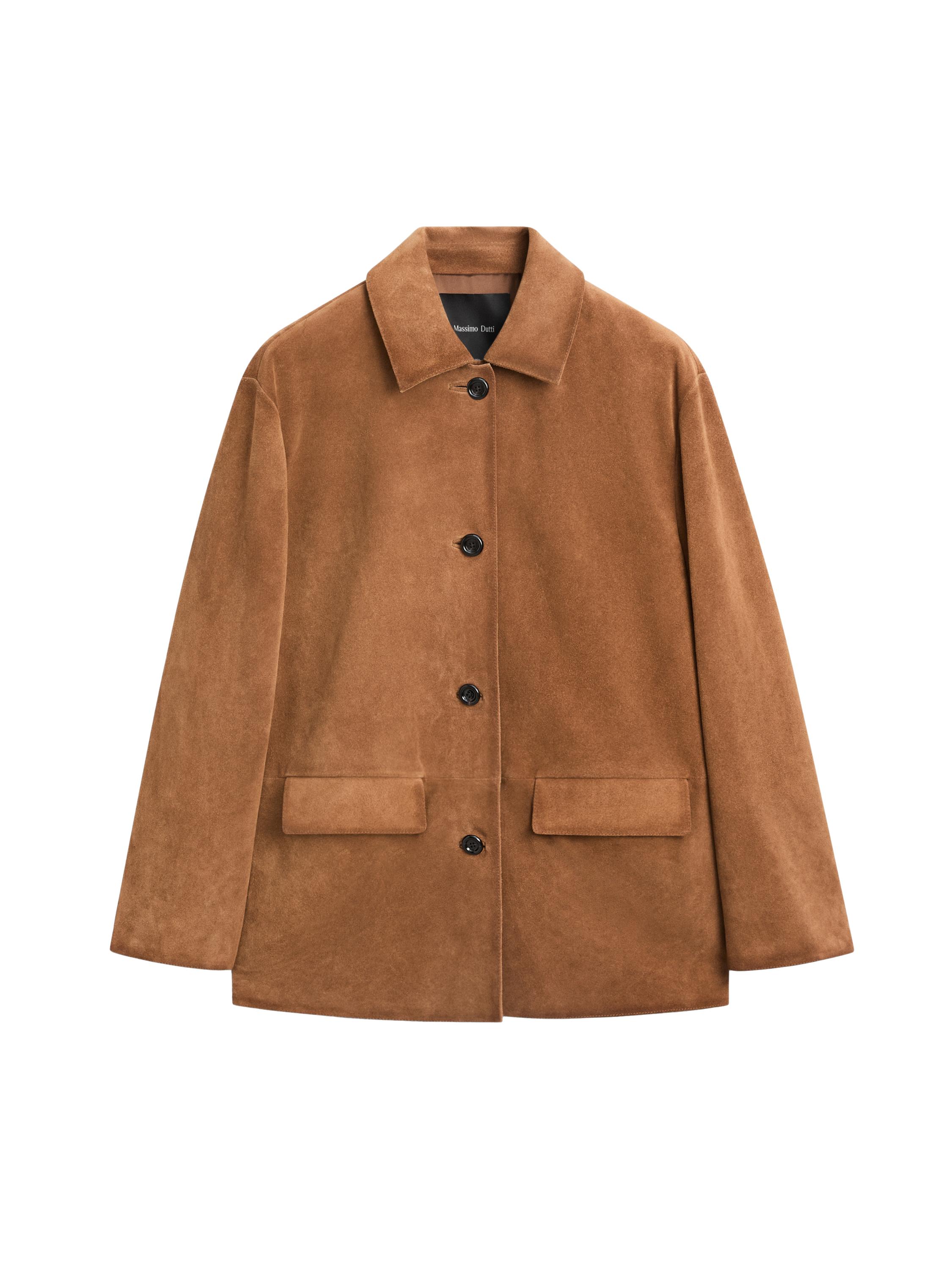 Замшева куртка · Верблюжий · Bomberâ Jacket | Massimo Dutti