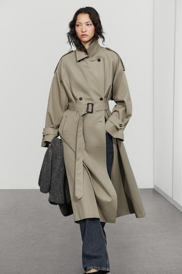 Double-breasted trench coat — Beige 8