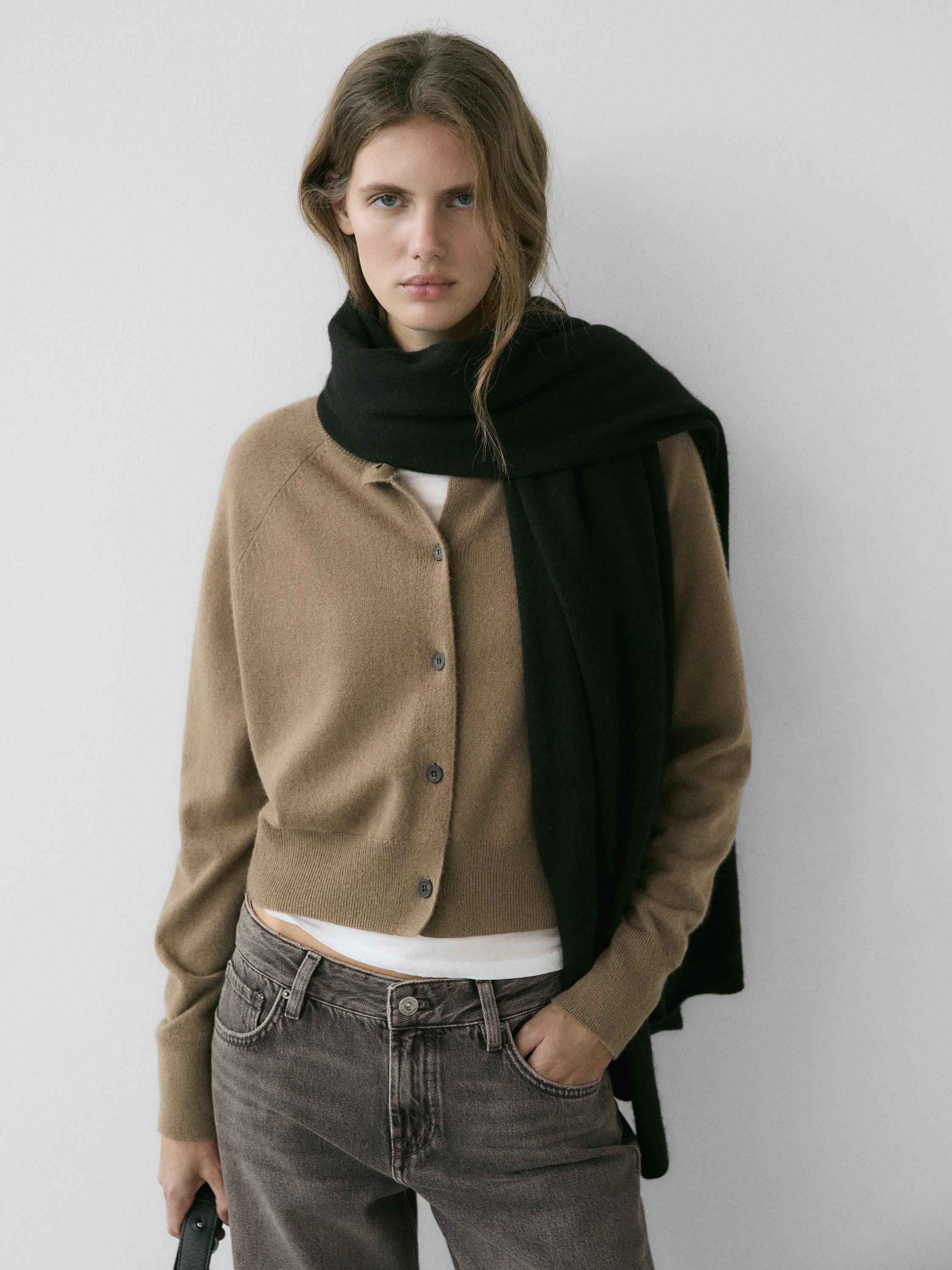 Cárdigan manga larga cashmere
