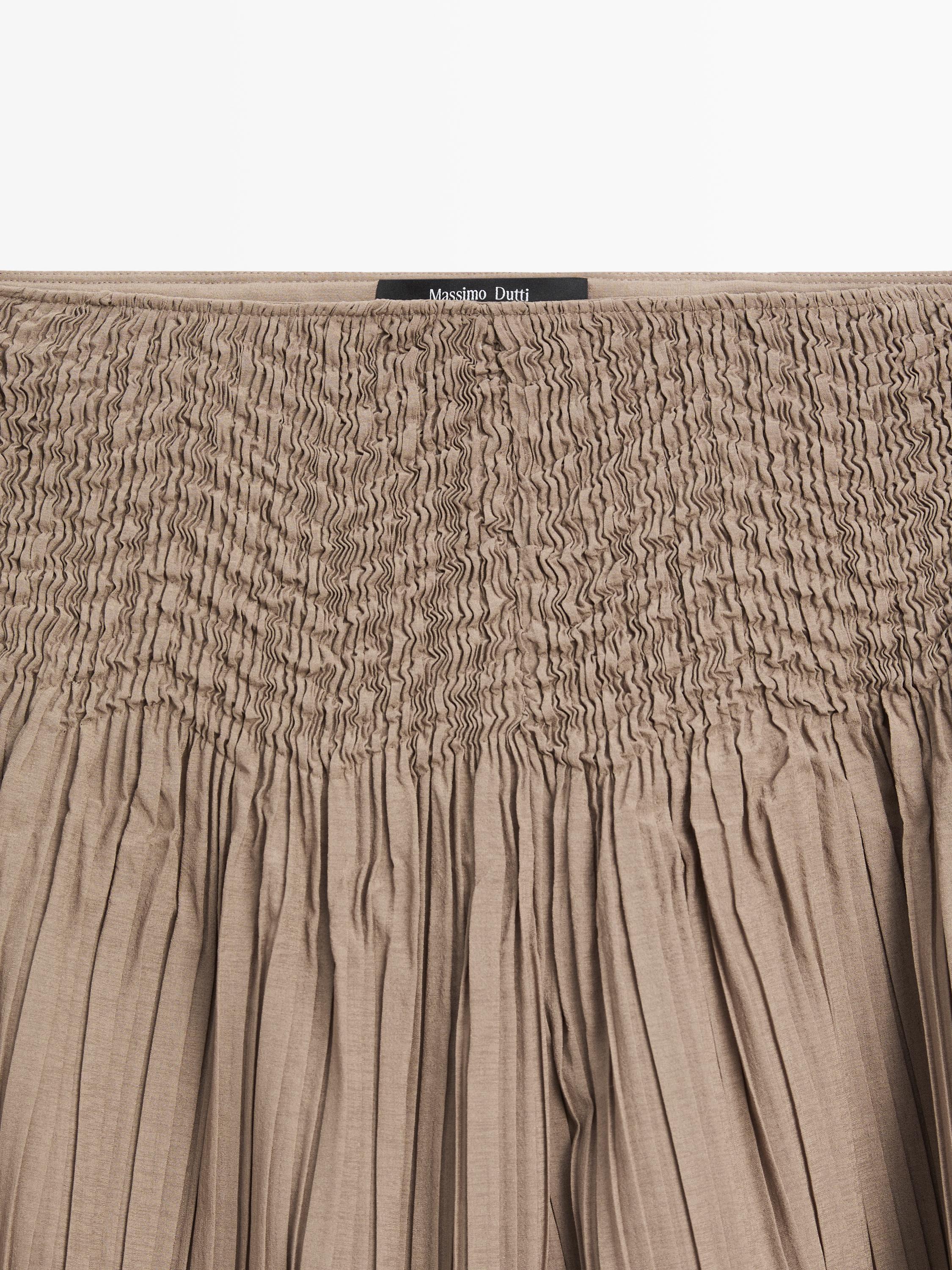 Pleated sarouel trousers — OLIVE