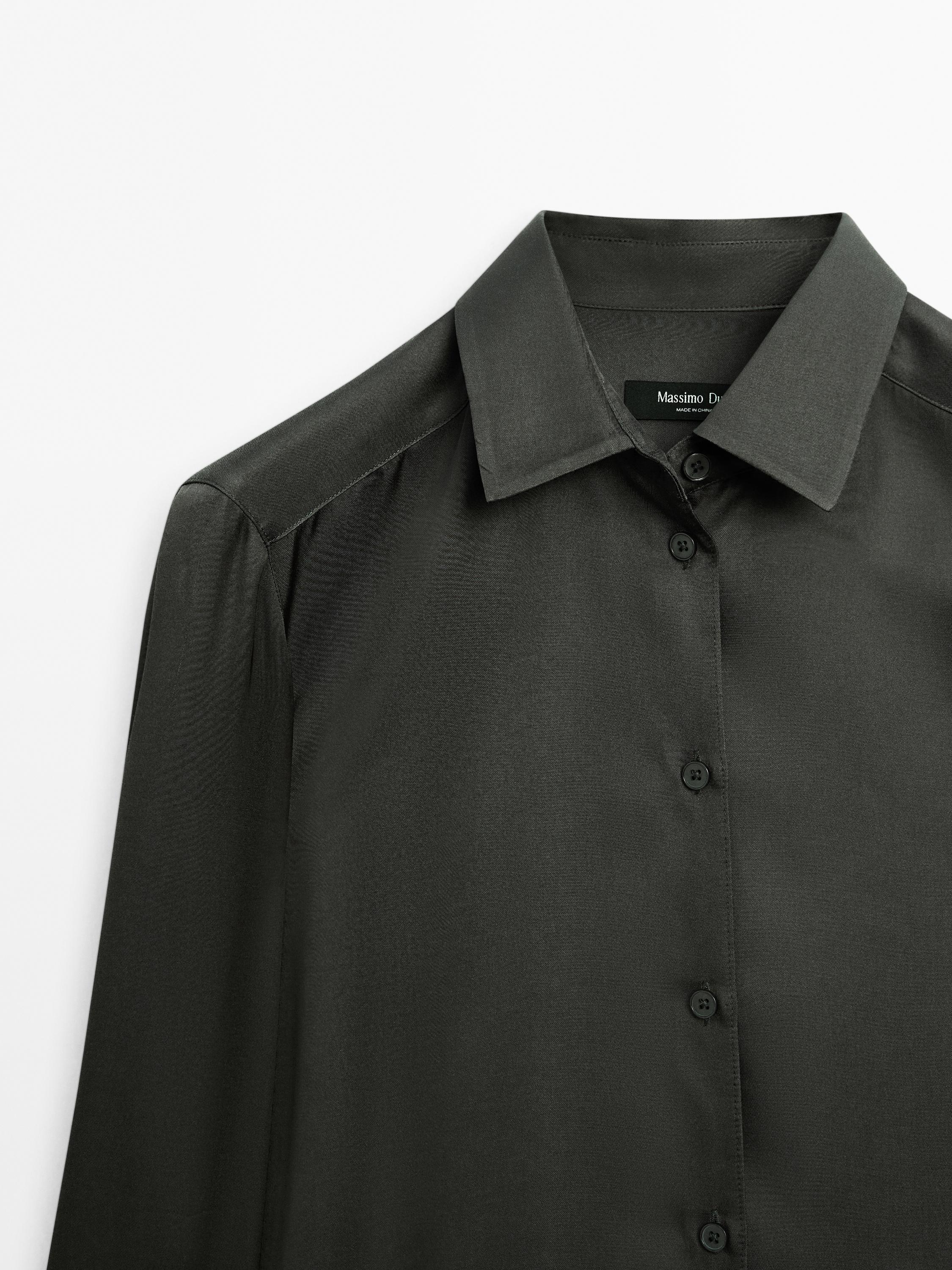 Flowing satin shirt