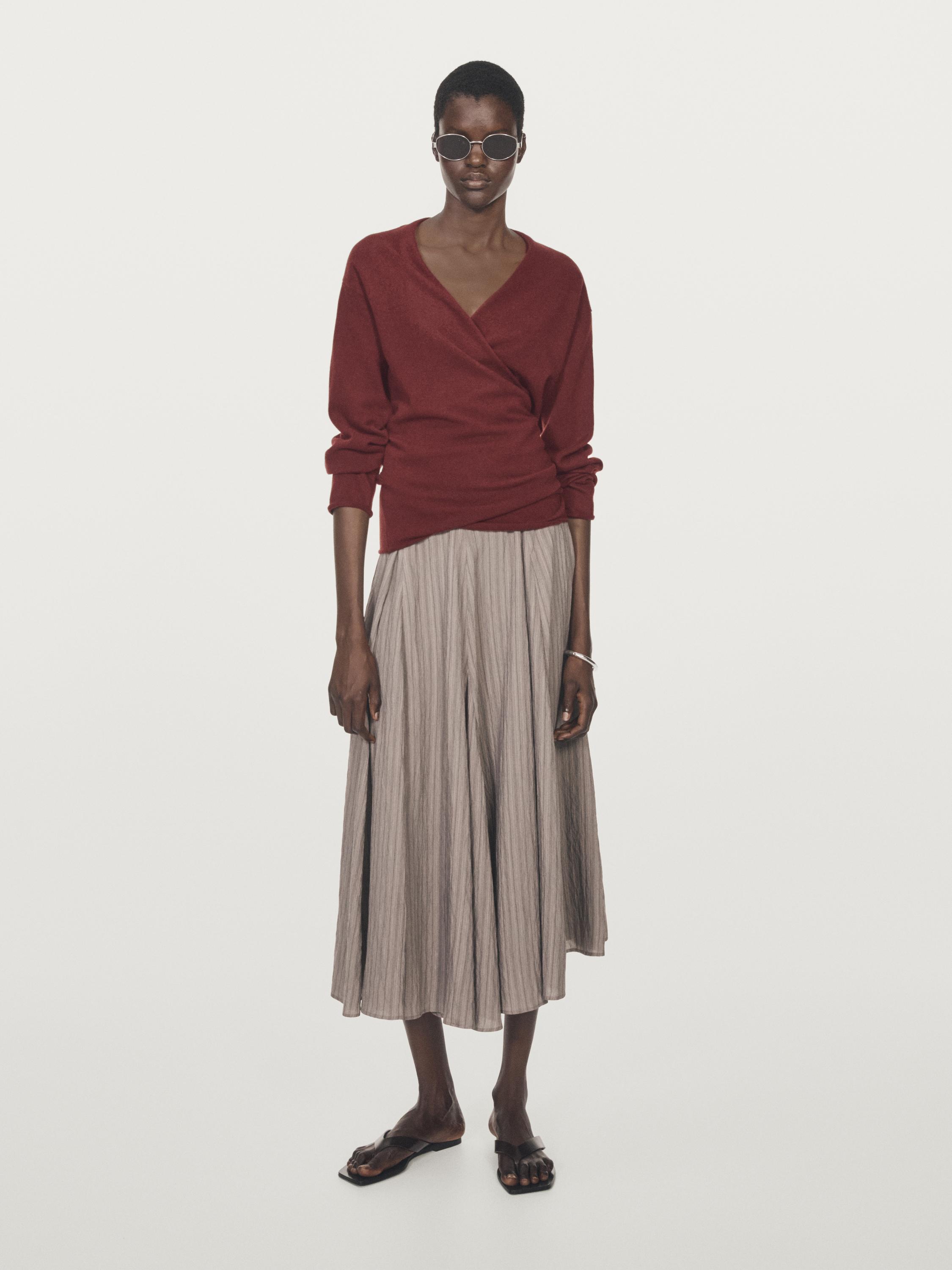 Cardigan cache-cœur 100 % laine