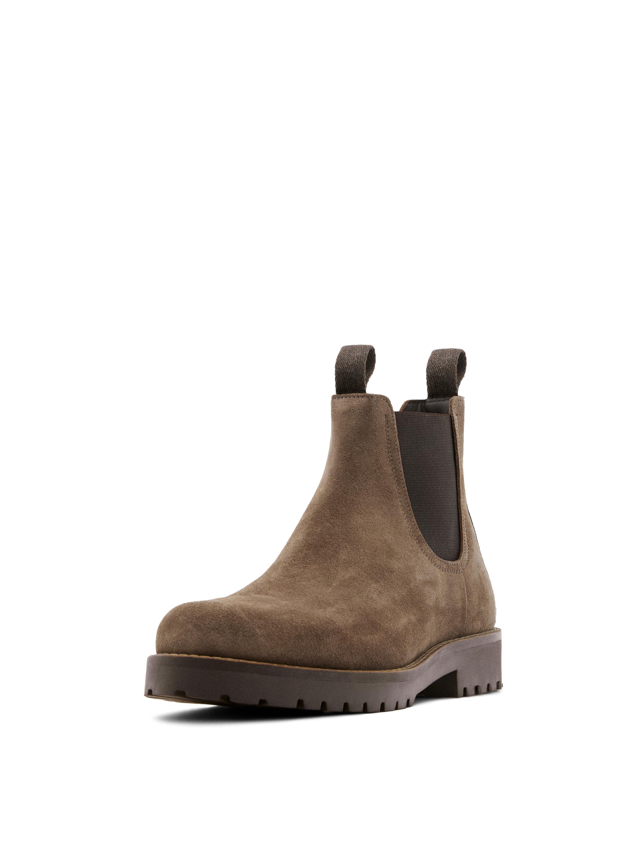 Leather Chelsea boots — MINK