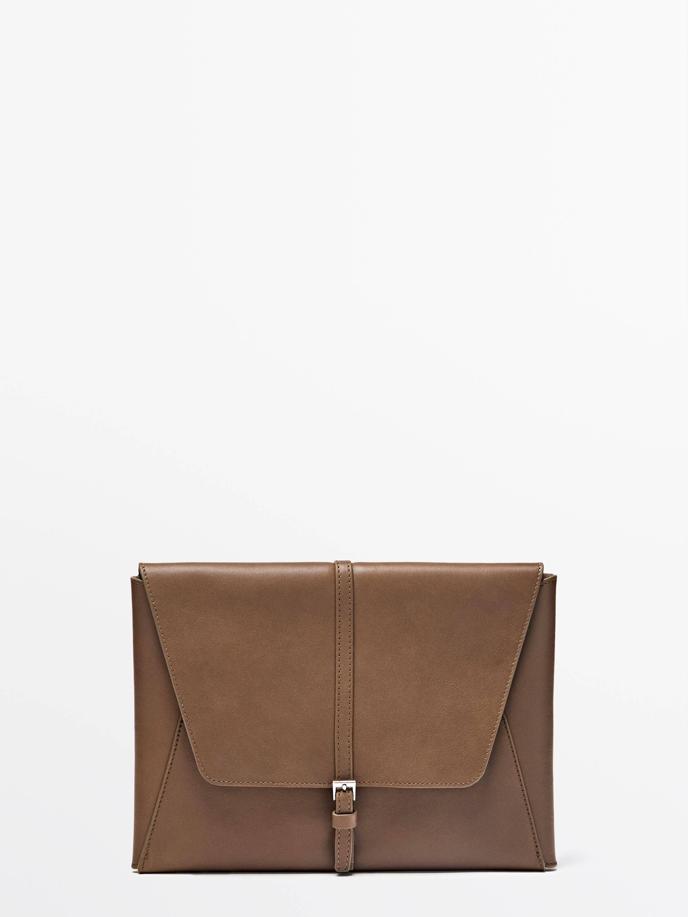 Nappa leather iPad case — MOLE BROWN