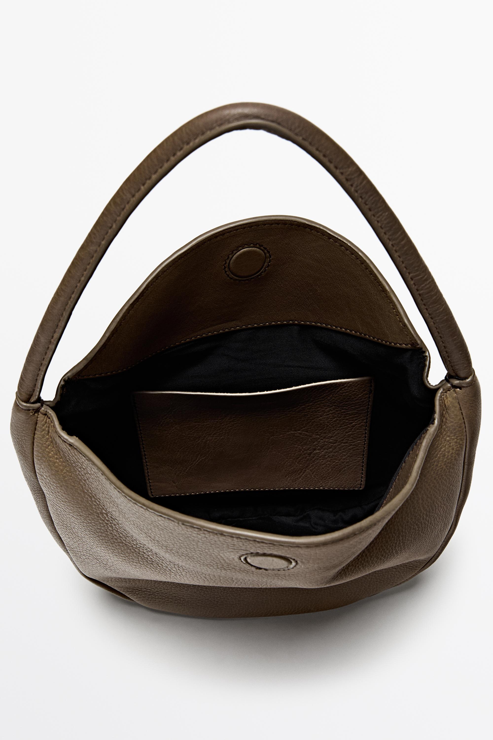 Nappa leather mini slouch bag