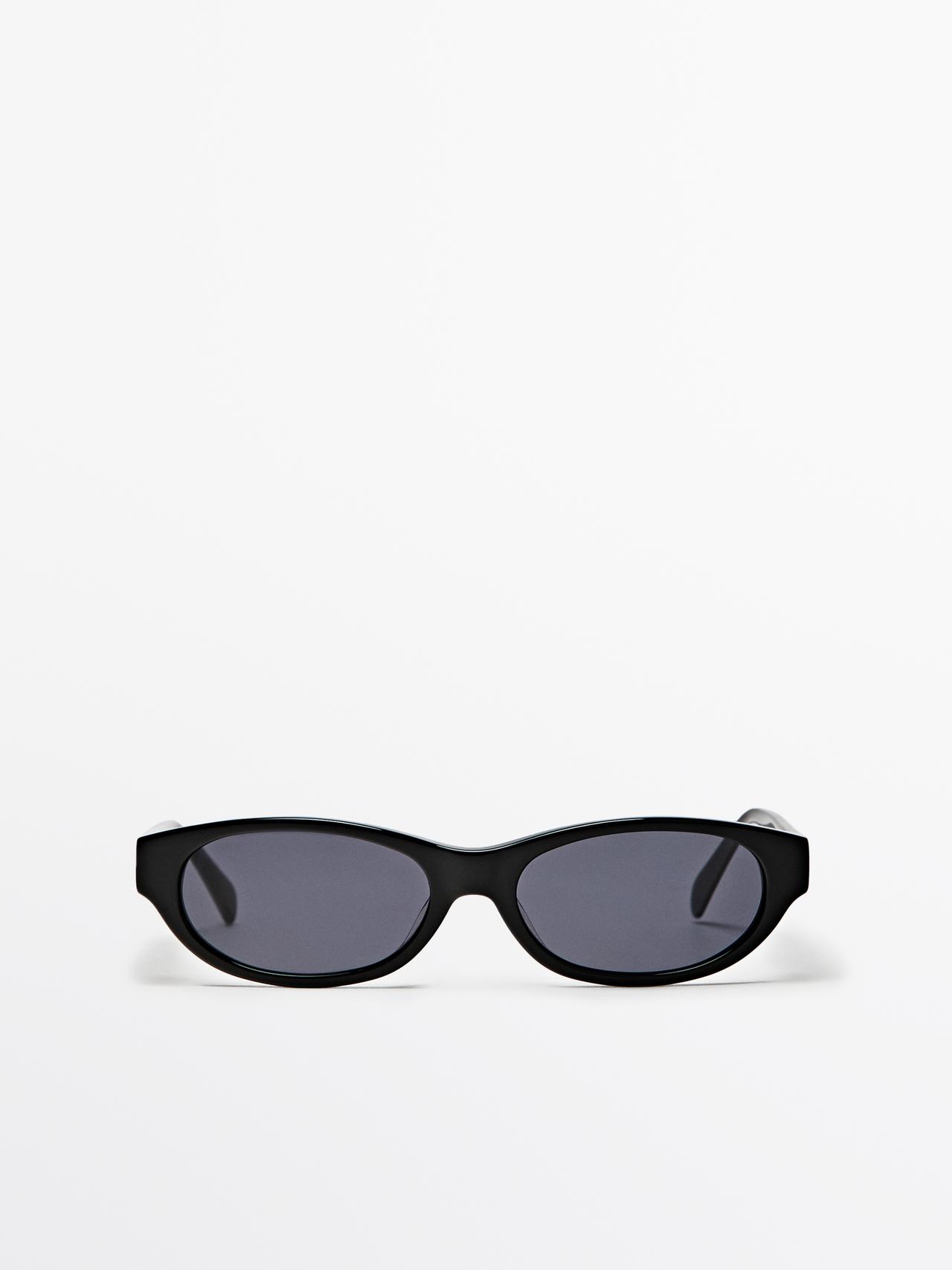 Occhiali Da Sole Stretti - Nero - 01 - Massimo Dutti - Femminile