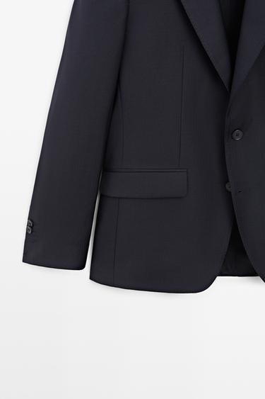 100% cool wool suit blazer — NAVY BLUE 7