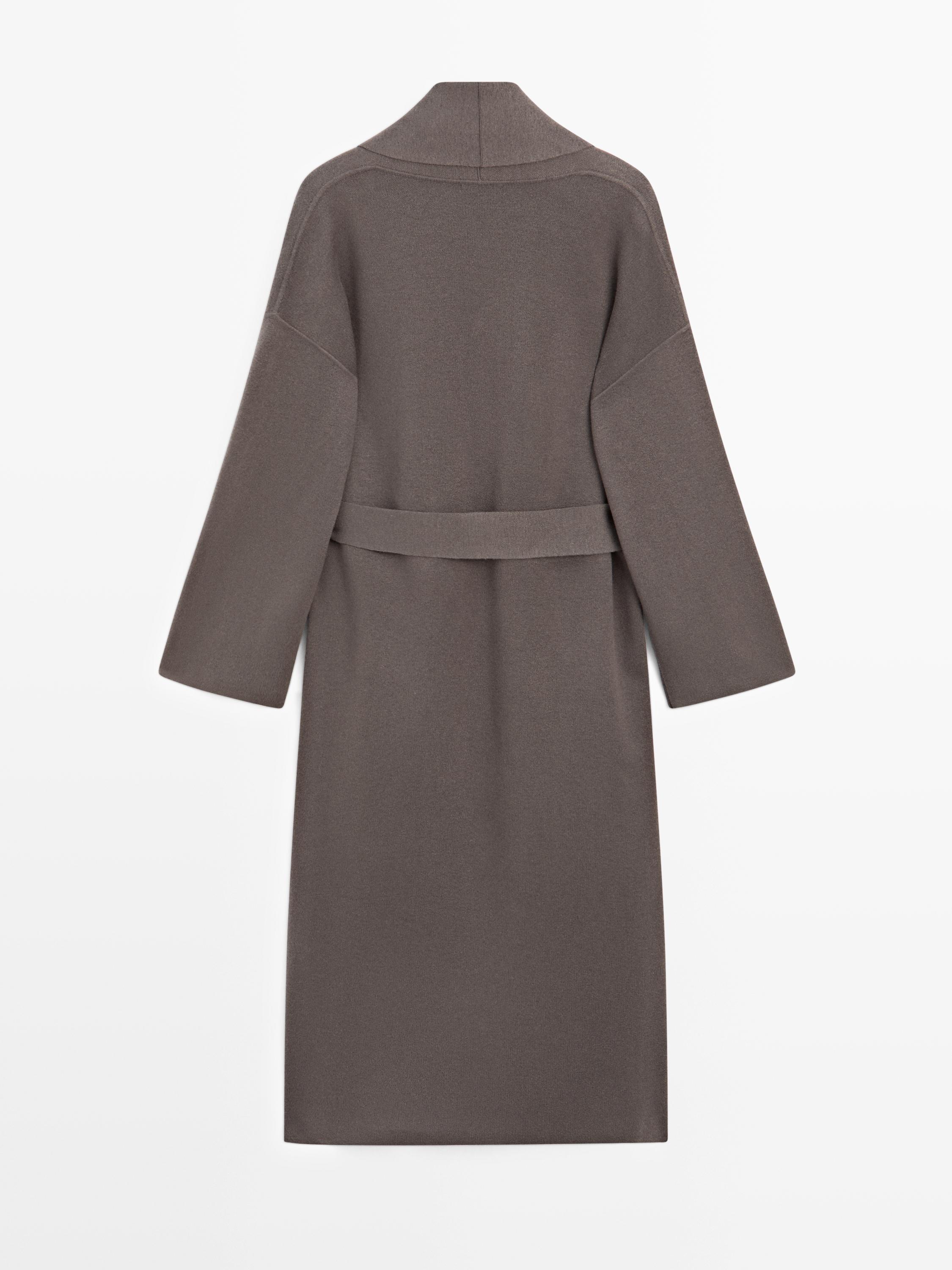 كارديغان محاك طويل بمفصل بربطة