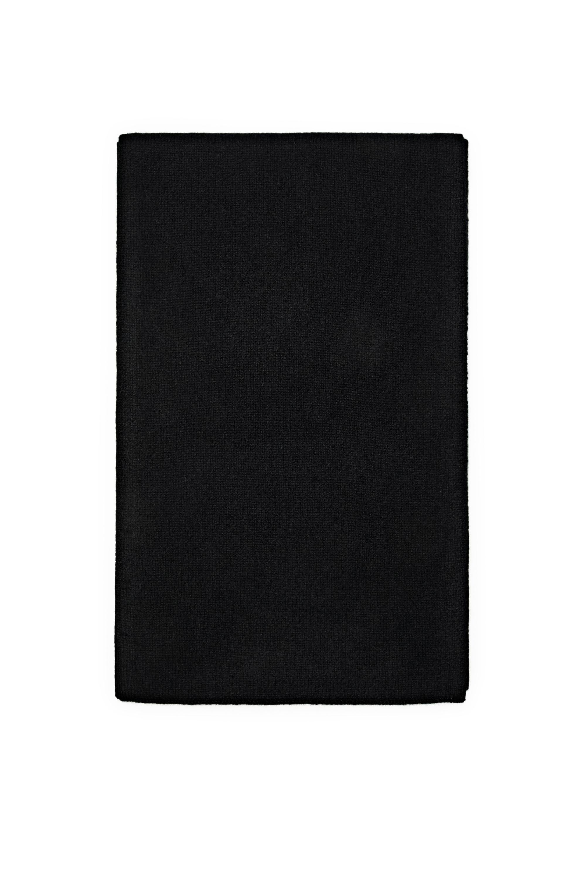 100% cashmere scarf — BLACK