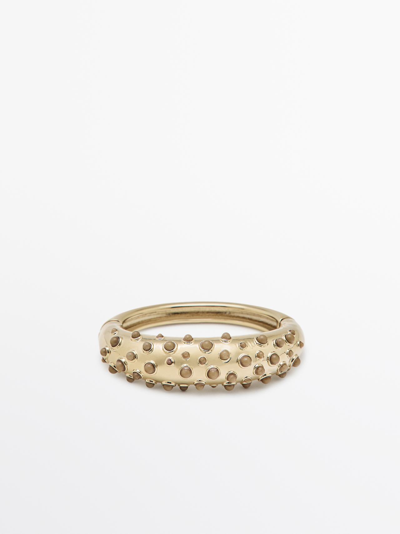 Massimo Dutti - Dame - Stenarmbånd – Limited Edition - Guld - 01