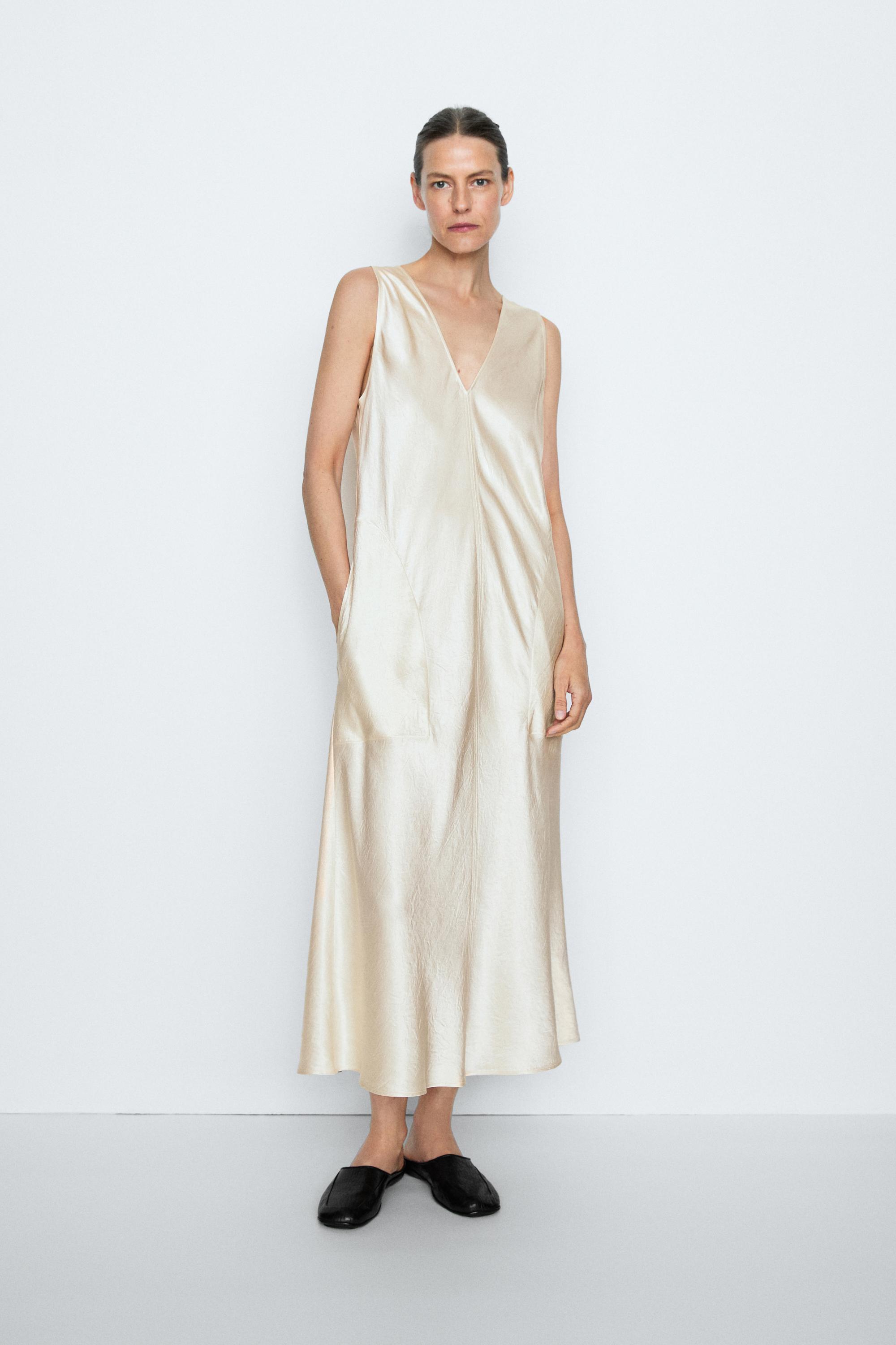 Robe midi fluide satinée - STUDIO