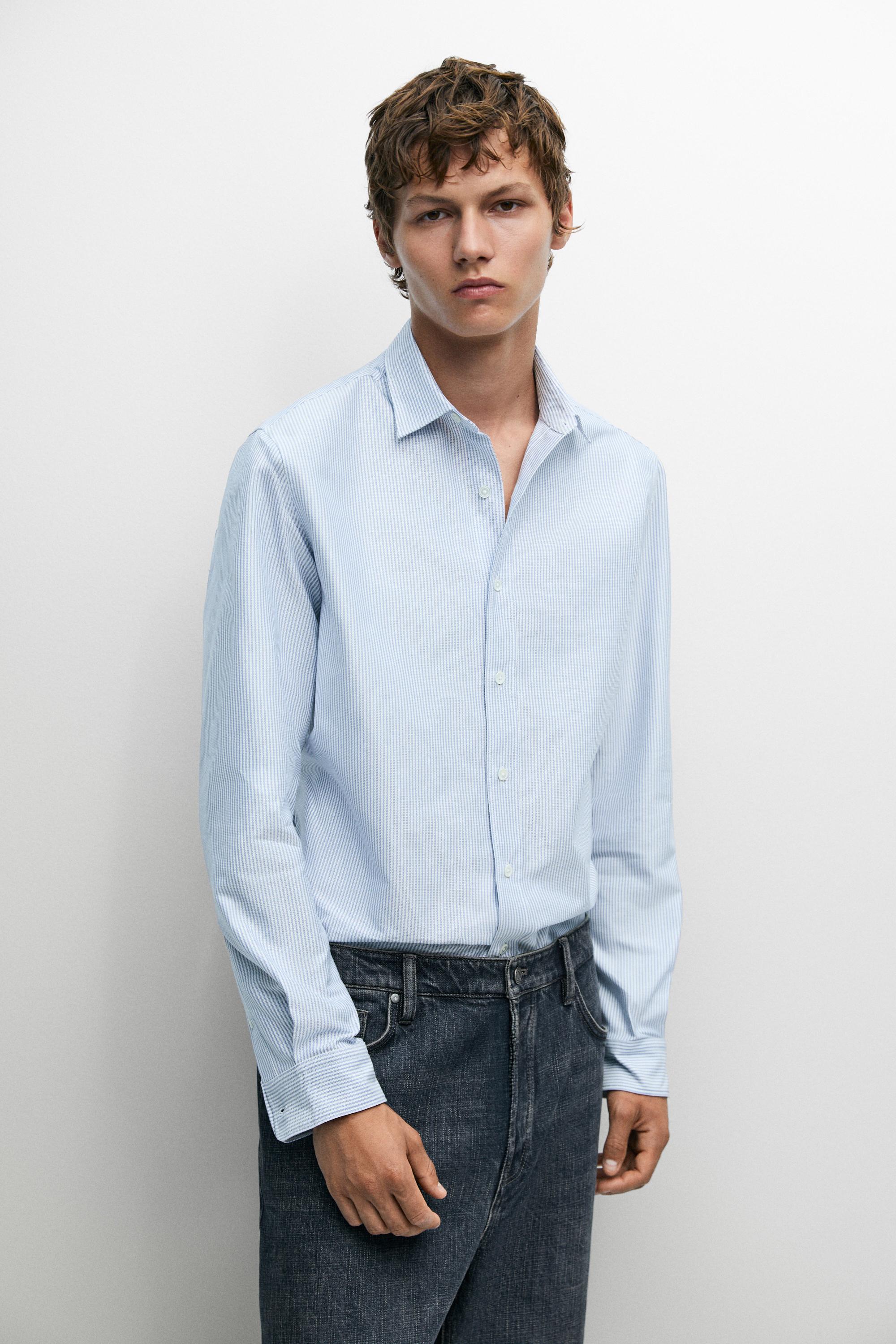 Camisa oxford regular fit rayas