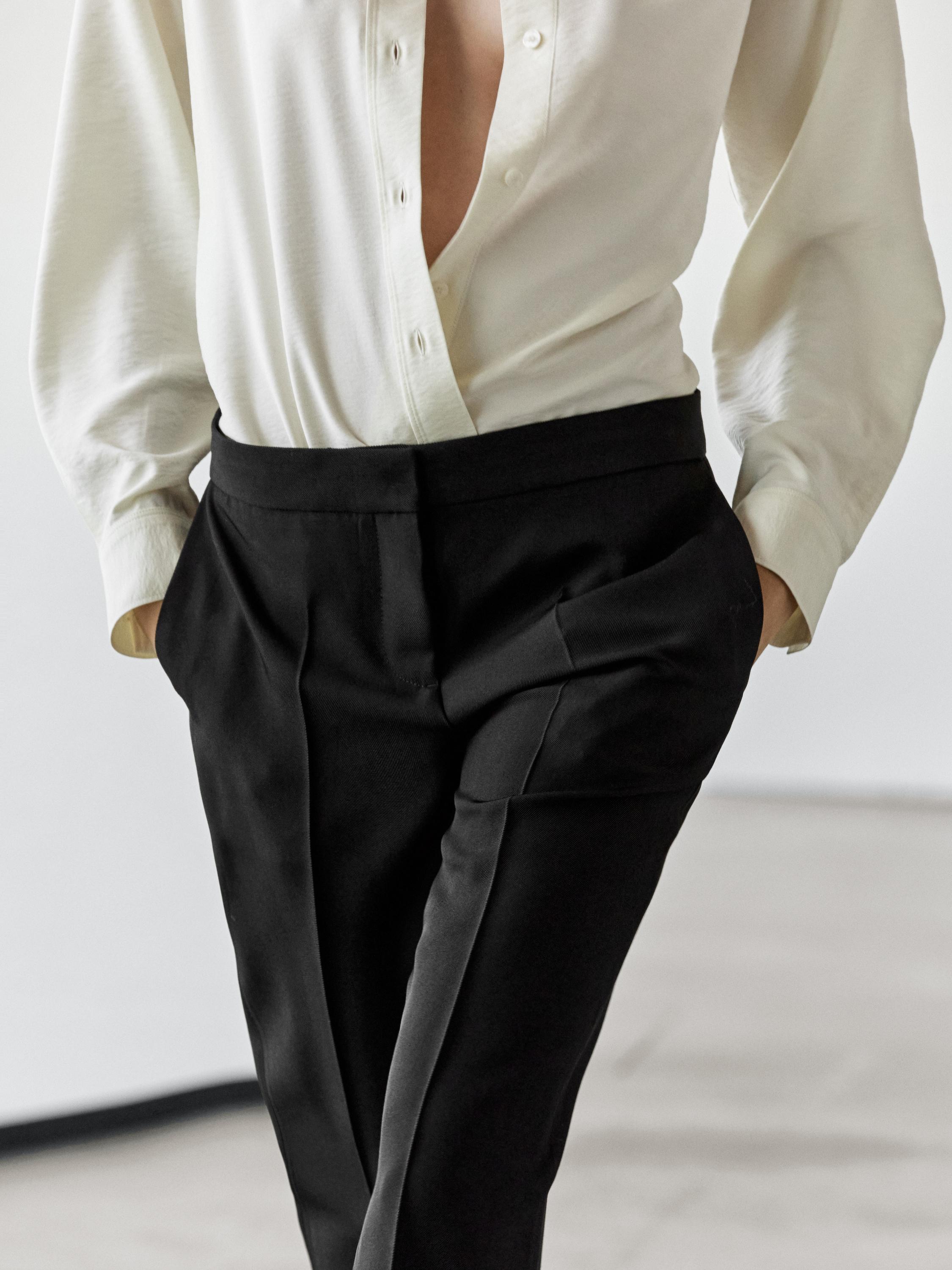 Crepe suit trousers