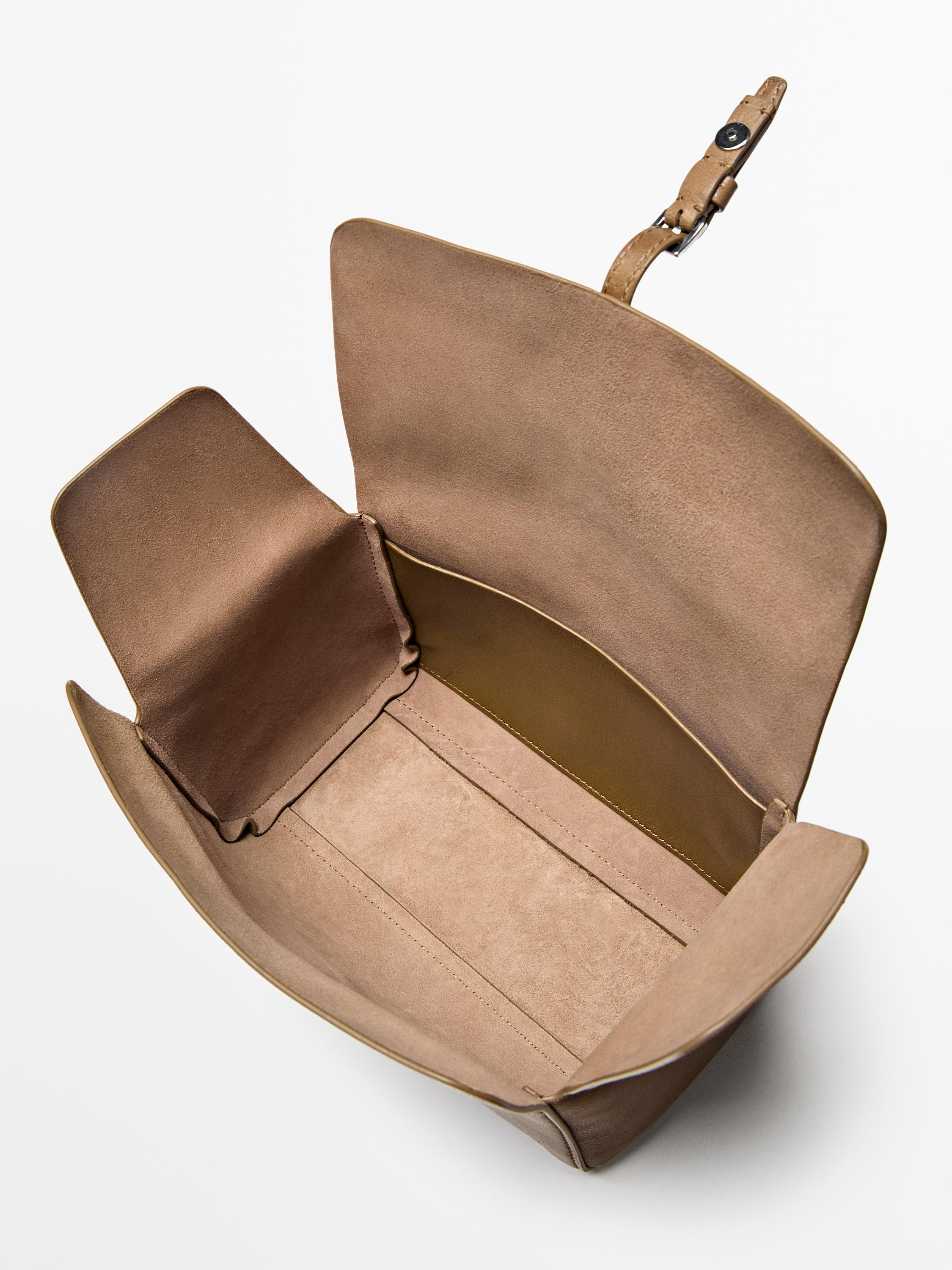 Nappa leather travel toiletry bag — MOLE BROWN