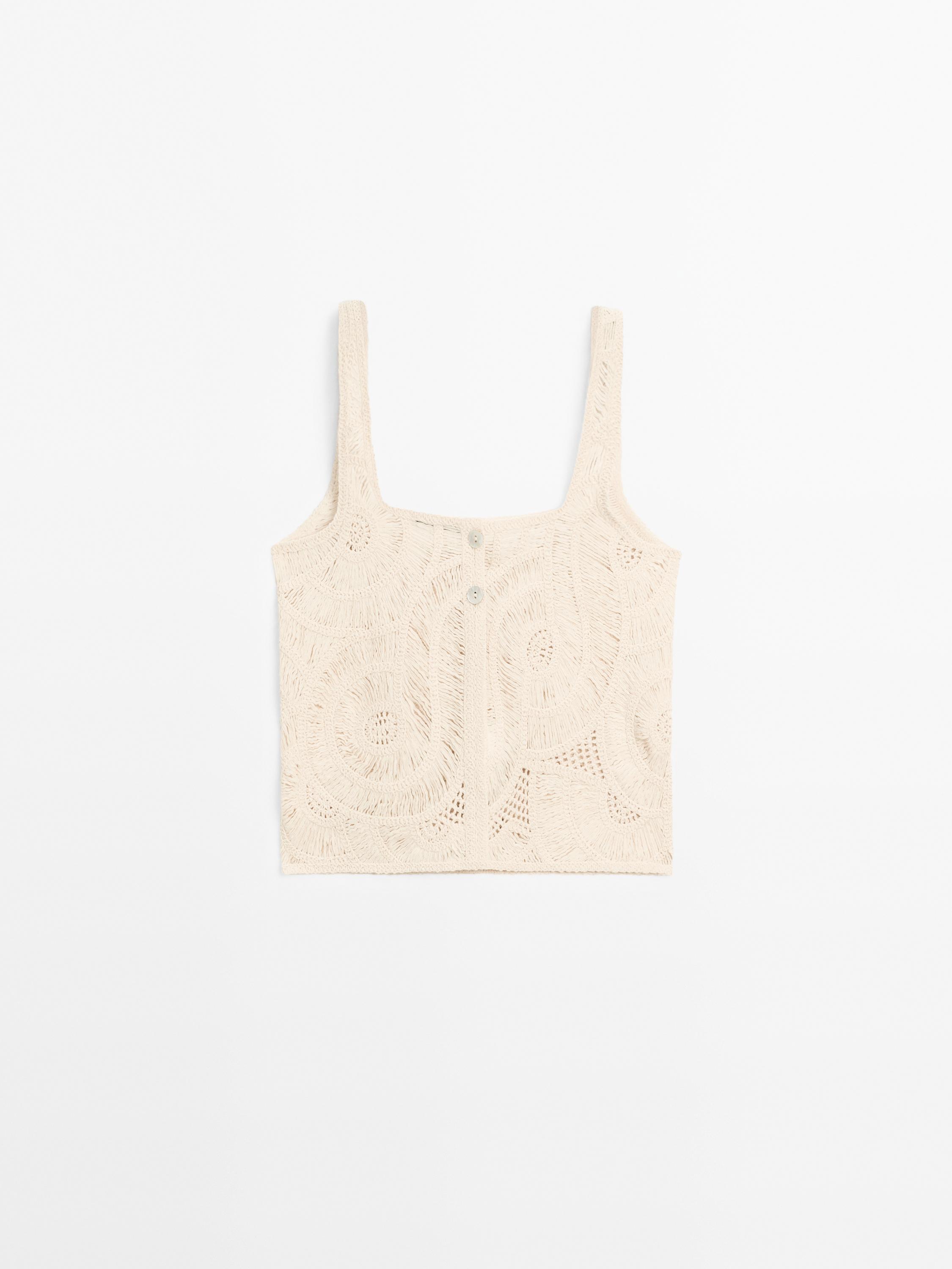 Crochet knit top