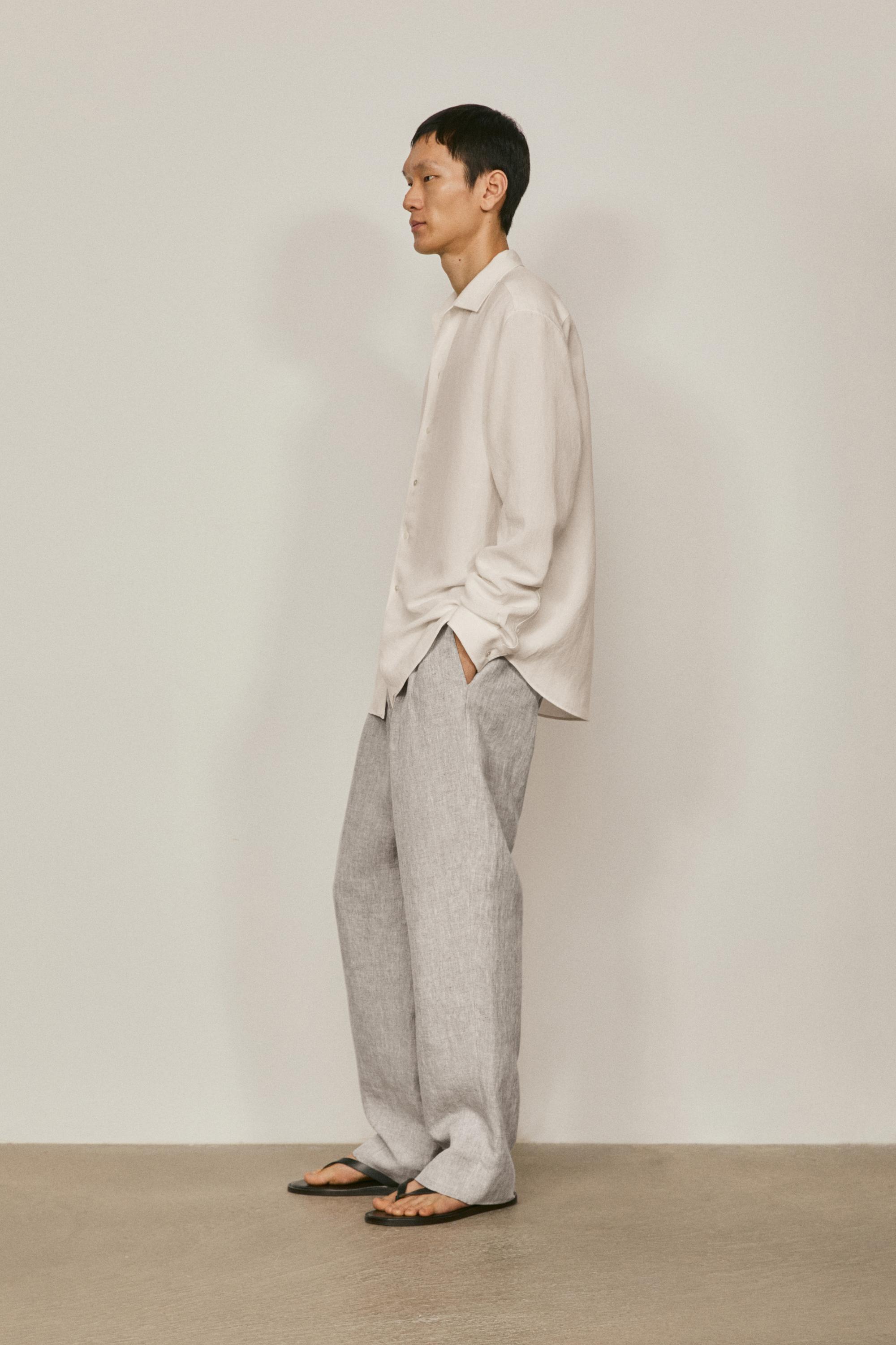 Linen blend shirt - LIMITED EDITION — WHITE
