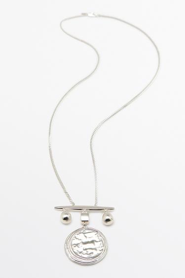 Long coin necklace — SILVER 2