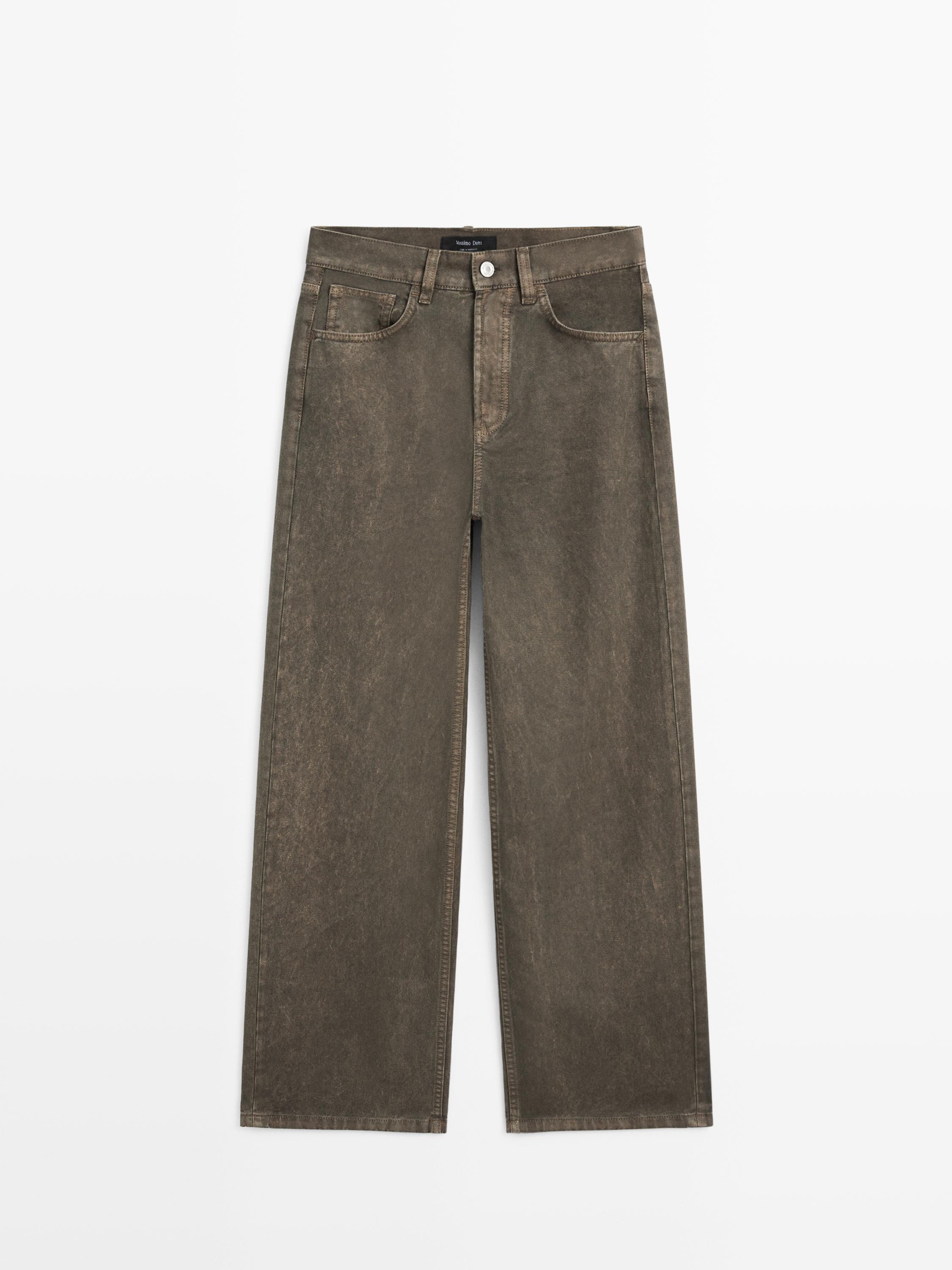 Wide-leg jeans — DARK KHAKI