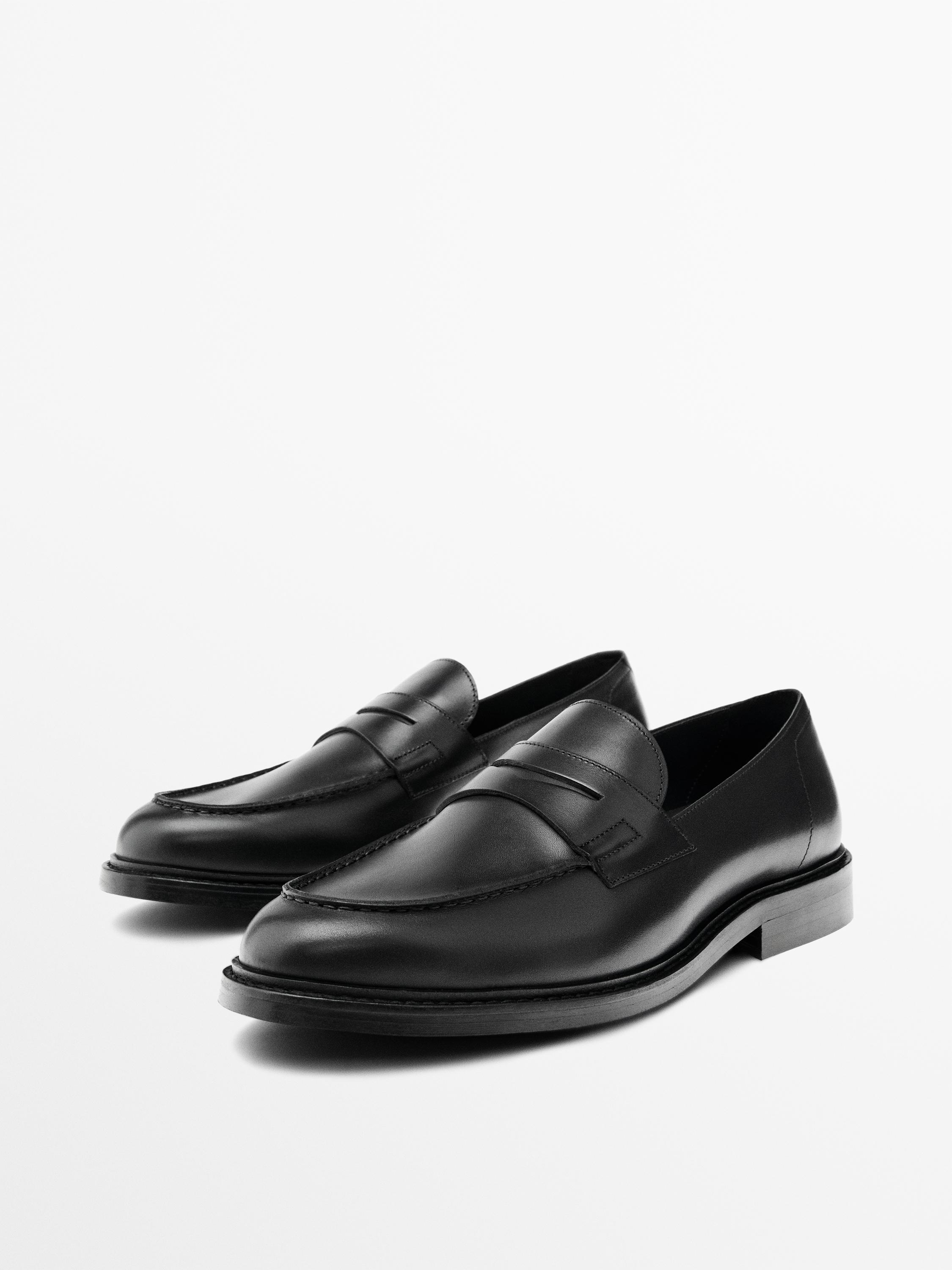 Smart nappa loafers — BLACK