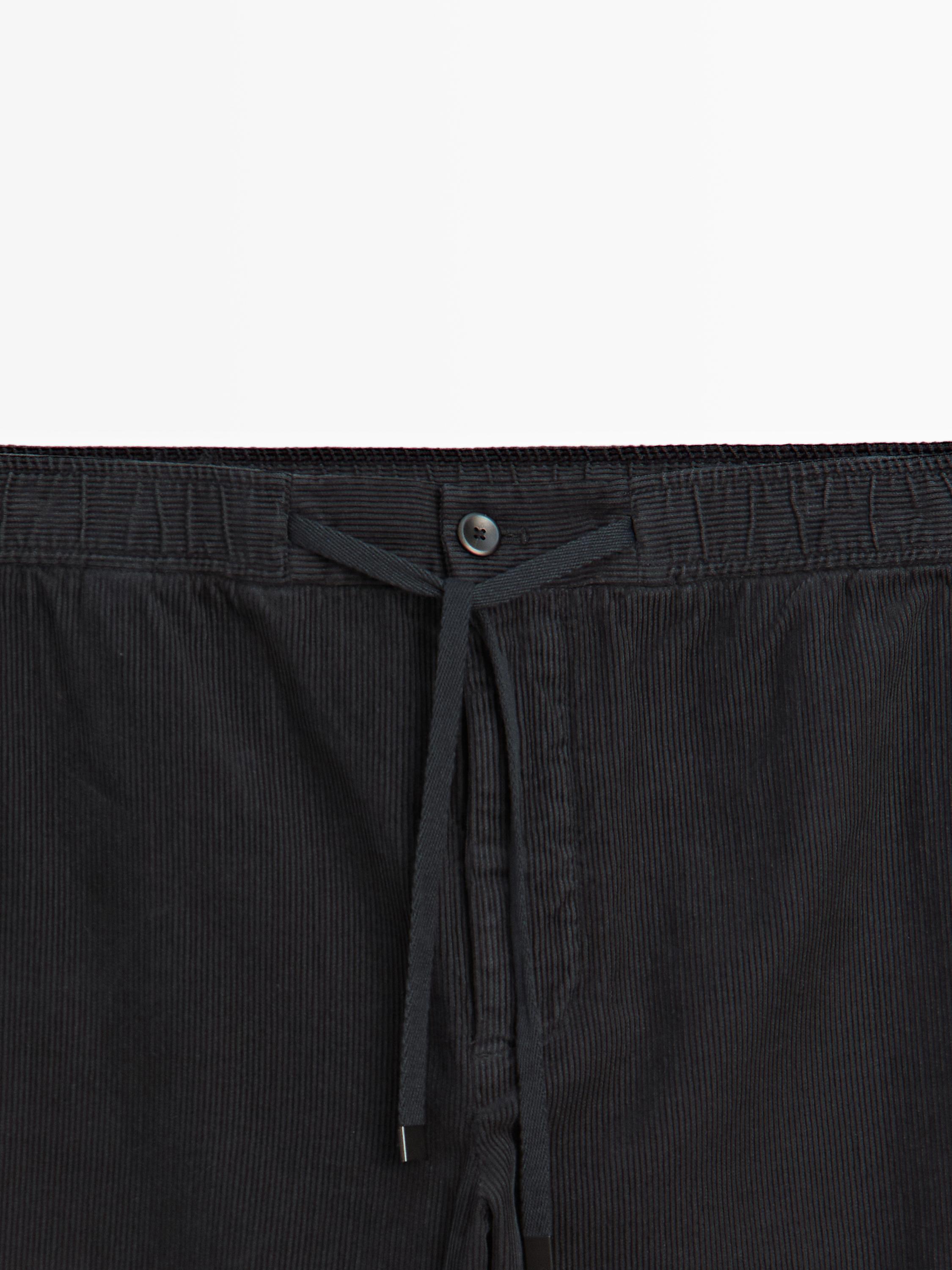 Corduroy jogger fit trousers