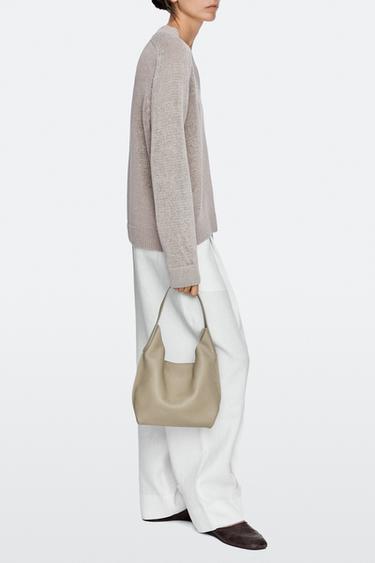 Nappa leather mini shoulder bag — MOLE BROWN 3