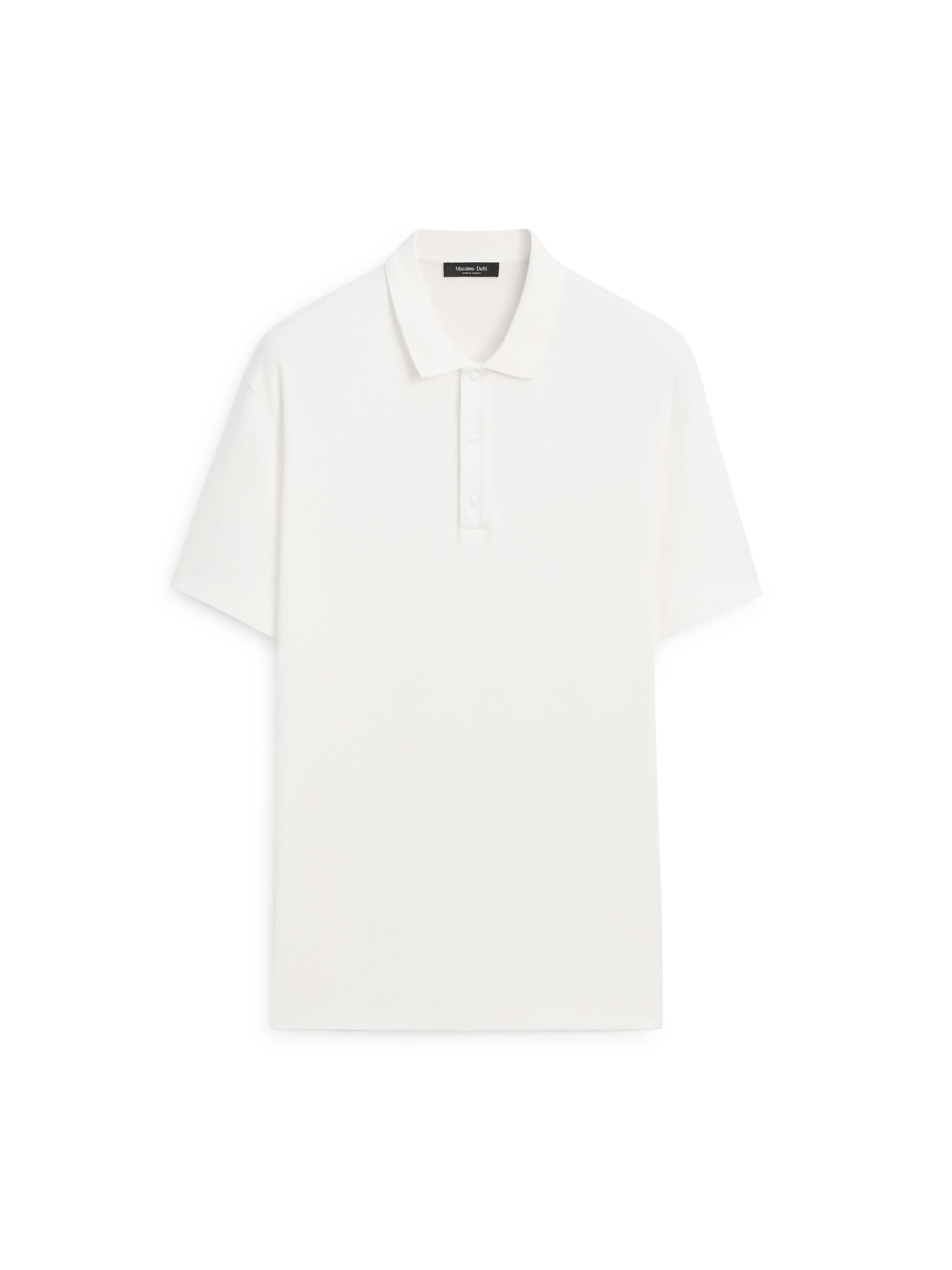 Short sleeve cotton polo shirt — Light Beige