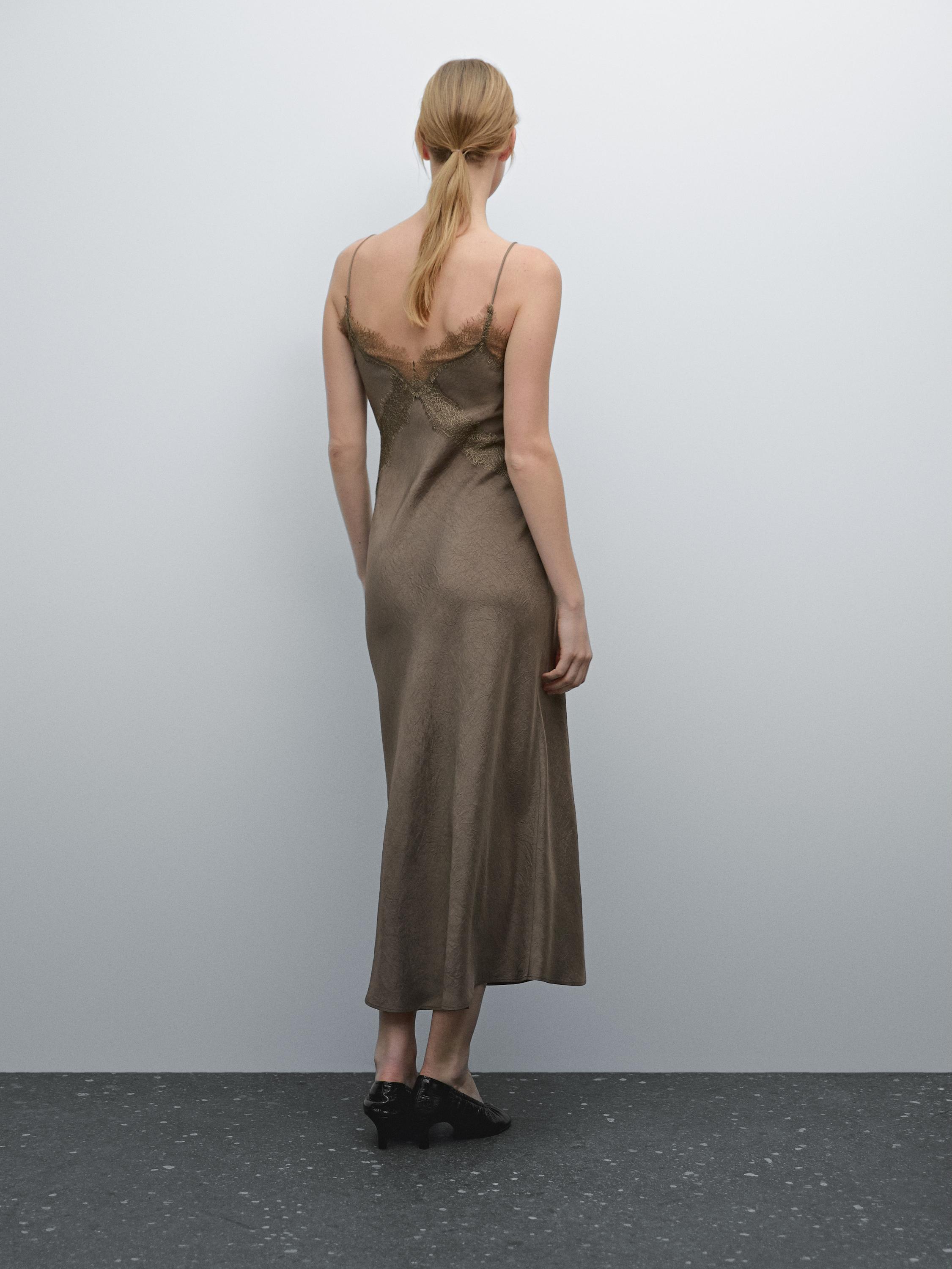 Satin camisole midi dress