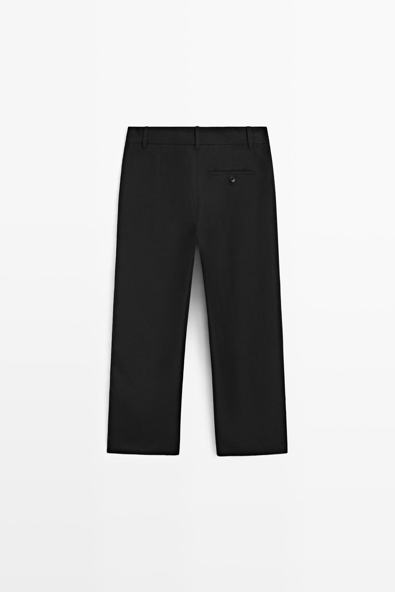 Slim fit capris — BLACK