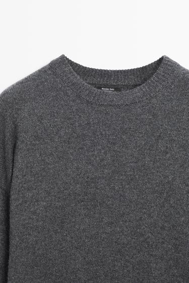 100% cashmere oversize knit sweater — ANTHRACITE GREY 4