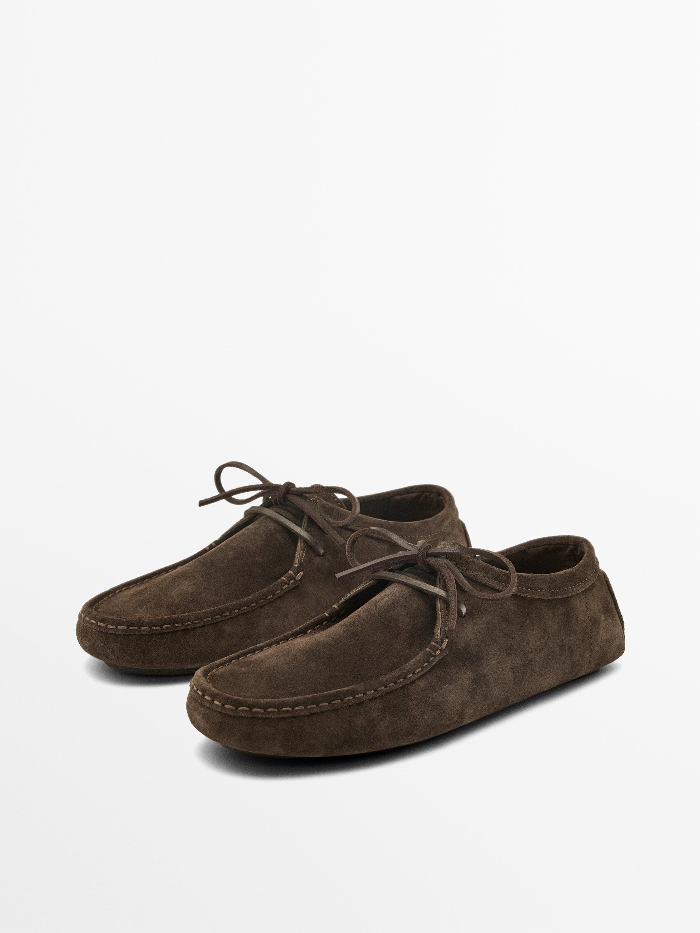 Soft split leather shoes - Limited Edition — BROWN