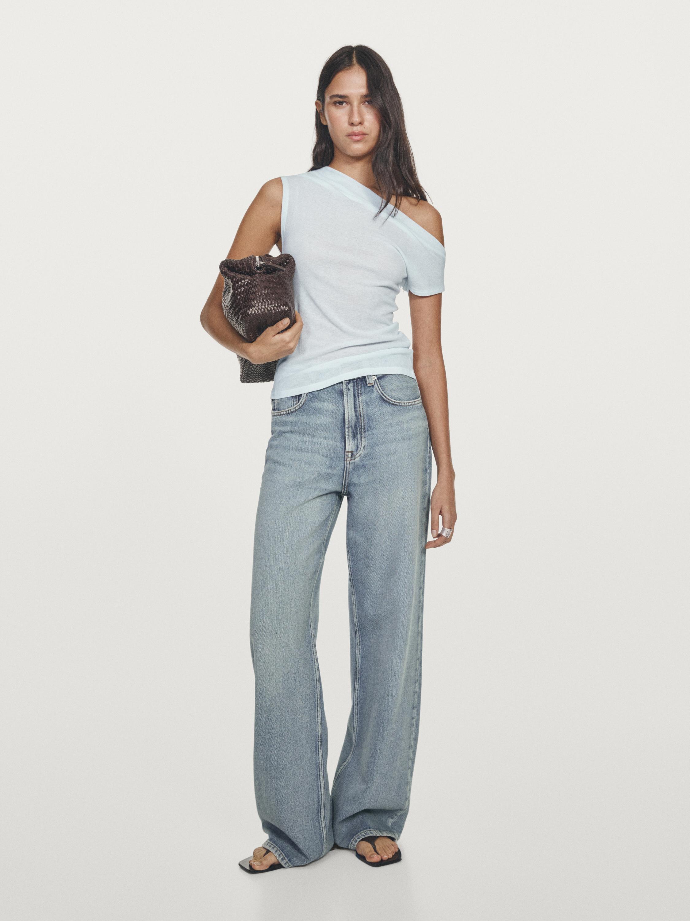 Asymmetrical sleeveless top