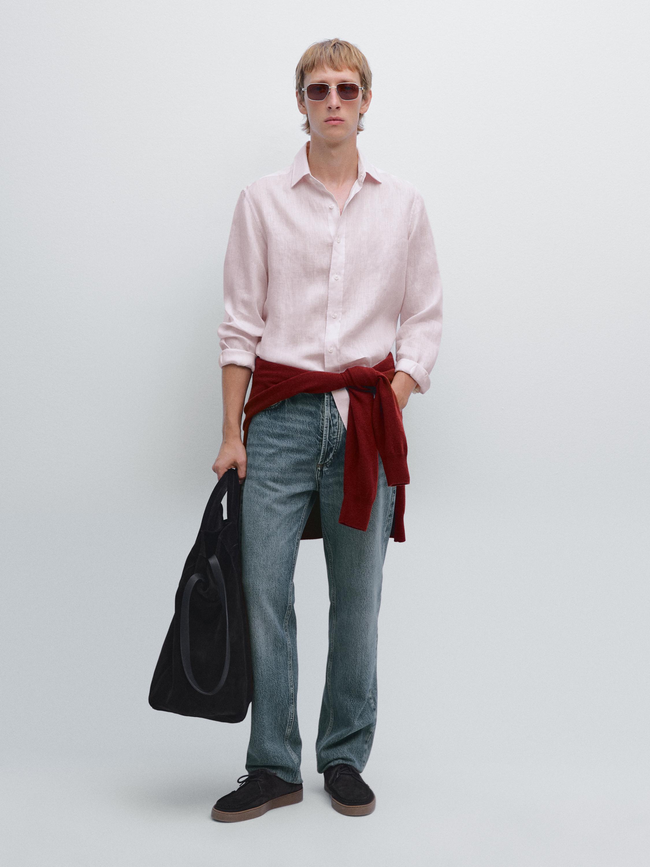 قميص ضيق كتان 100%