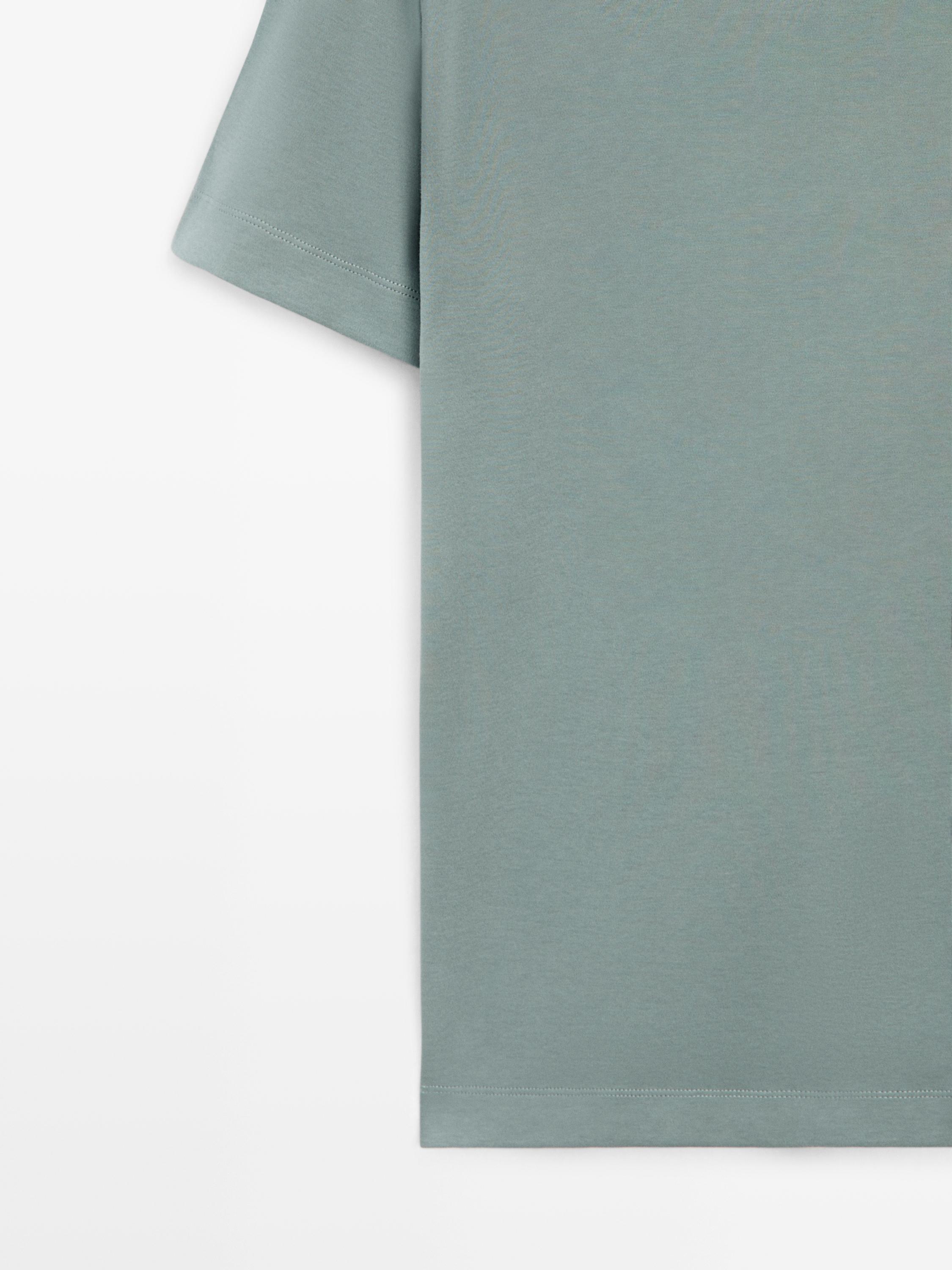 100% cotton short-sleeve T-shirt — BLUISH GREY