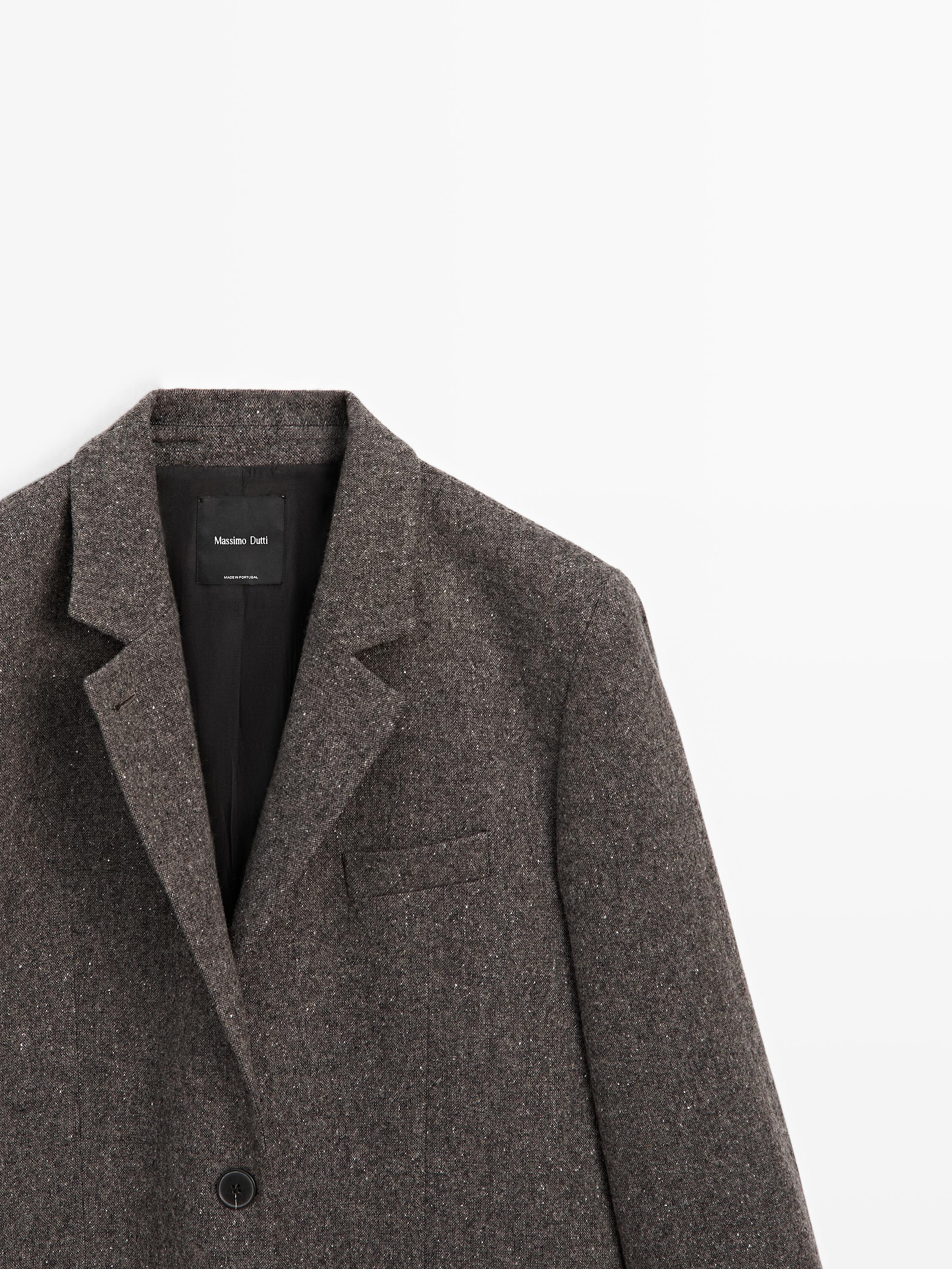 Knickerbocker yarn effect suit blazer