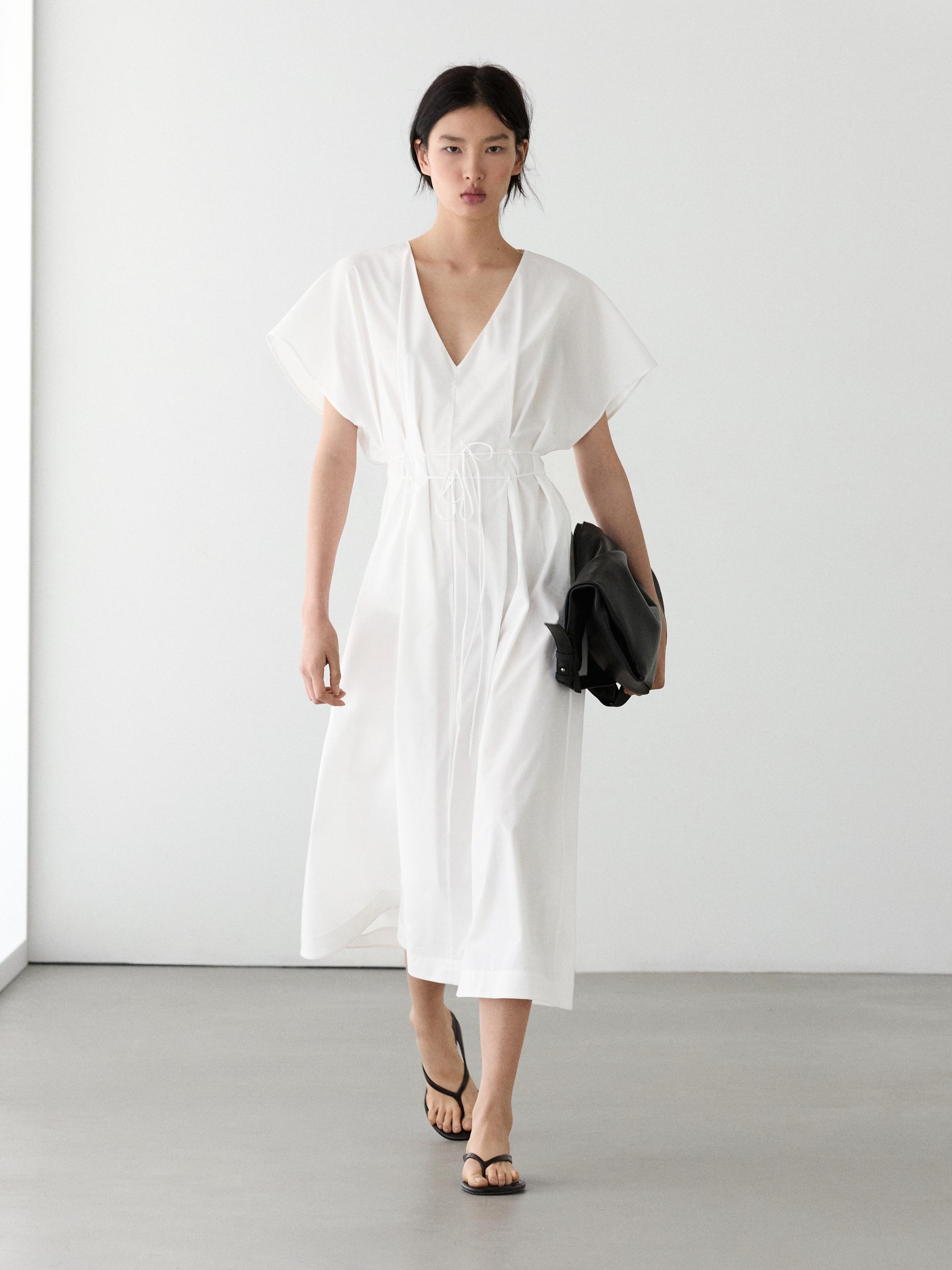 Women's White Dresses - Massimo Dutti - US Women's White Dresses - Massimo Dutti - US