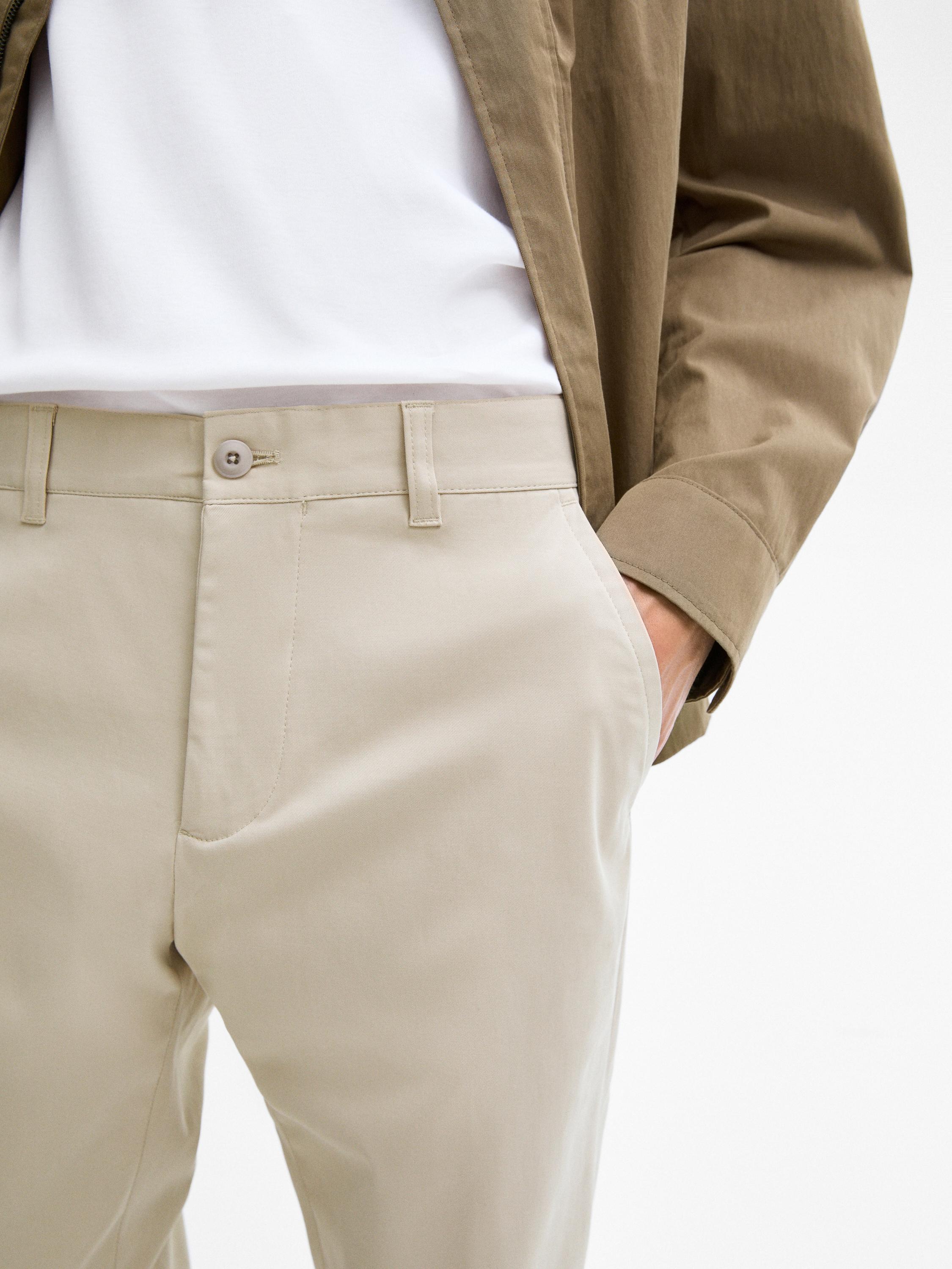 Galtzak, kotoi-nahasketadun ehunezkoak, slim fit