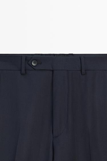 Herringbone suit pants — NAVY BLUE 4