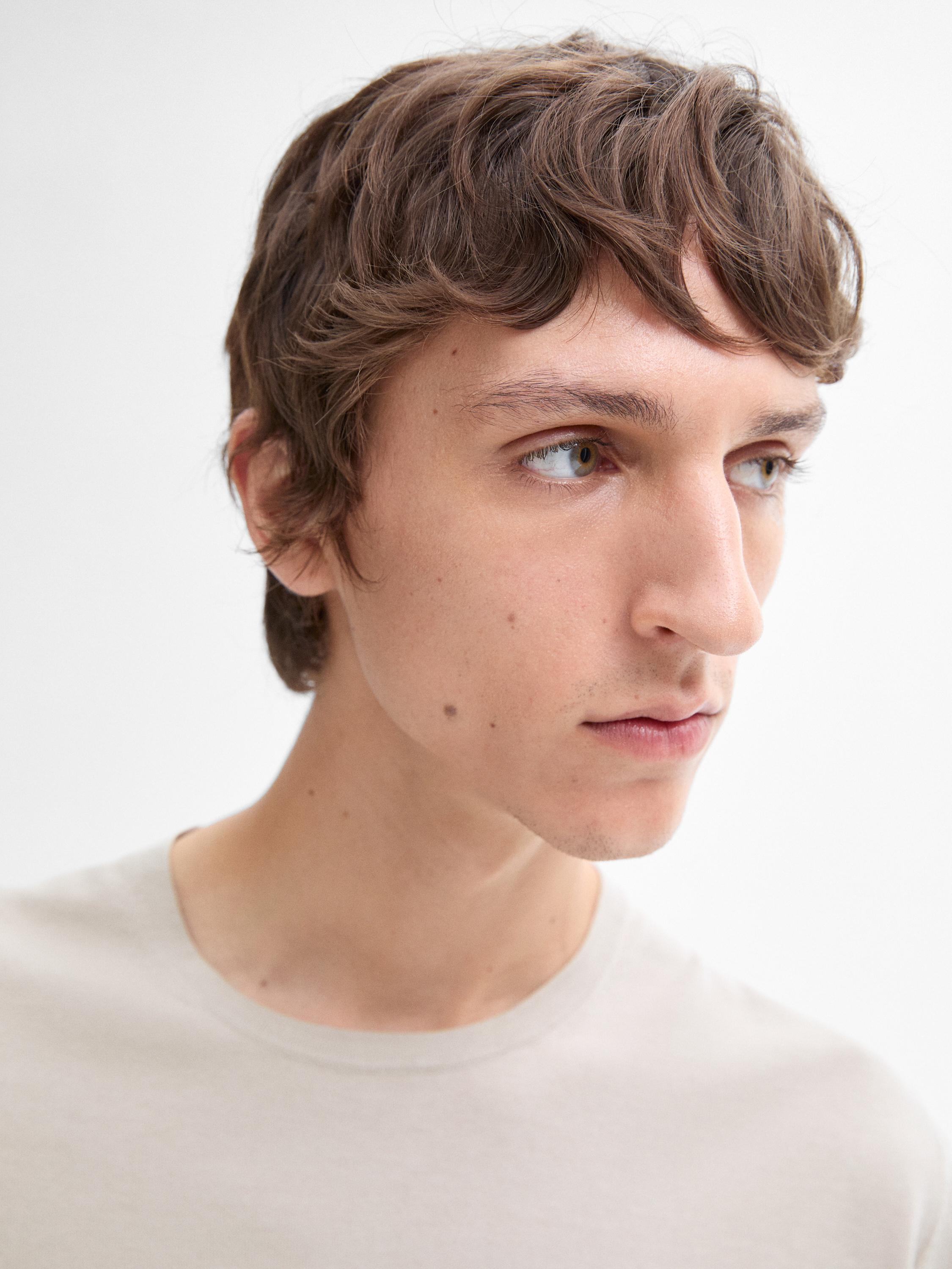 Long sleeve cotton knit sweater