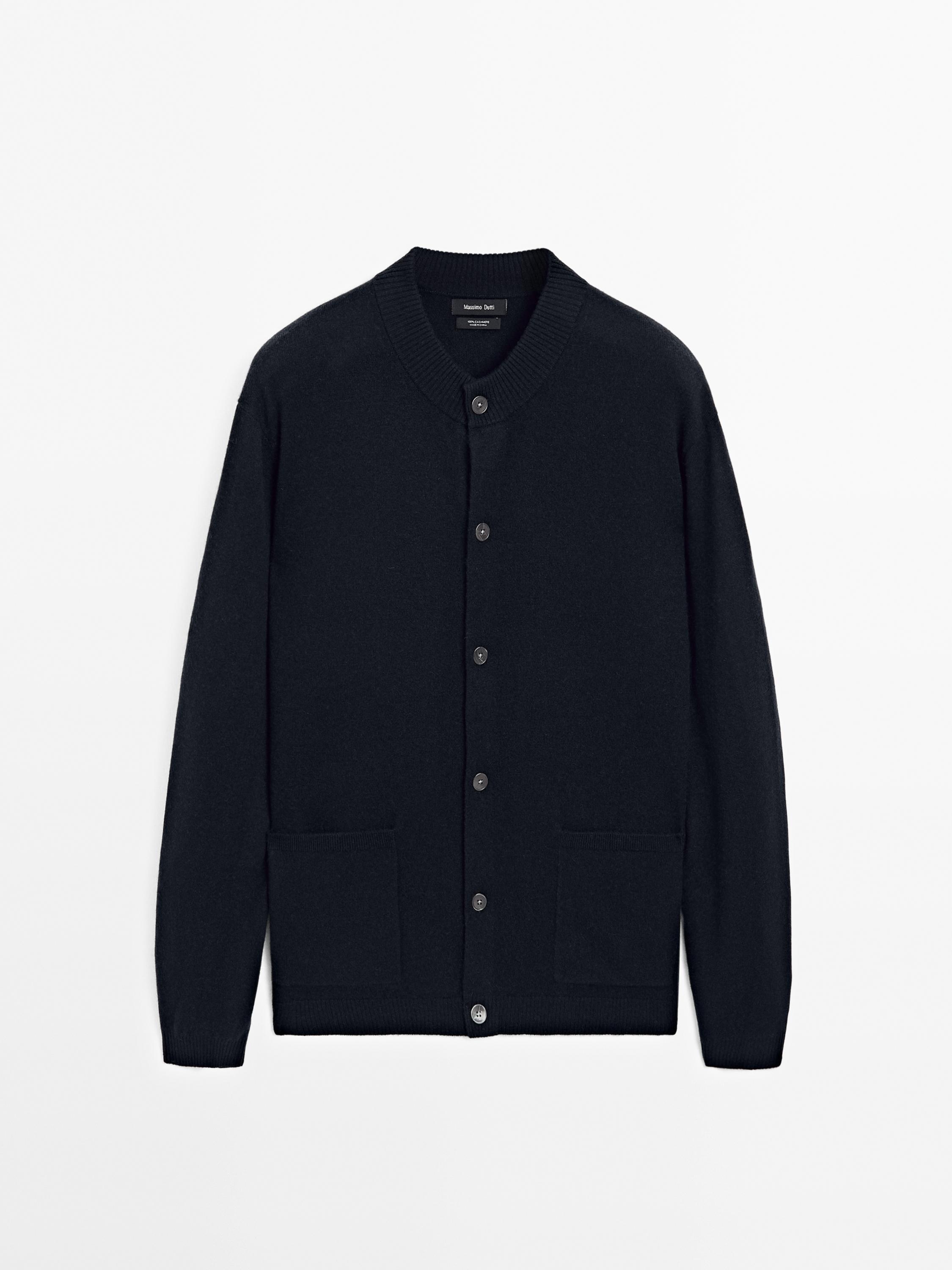 Bomber cardigan 100% cashmere