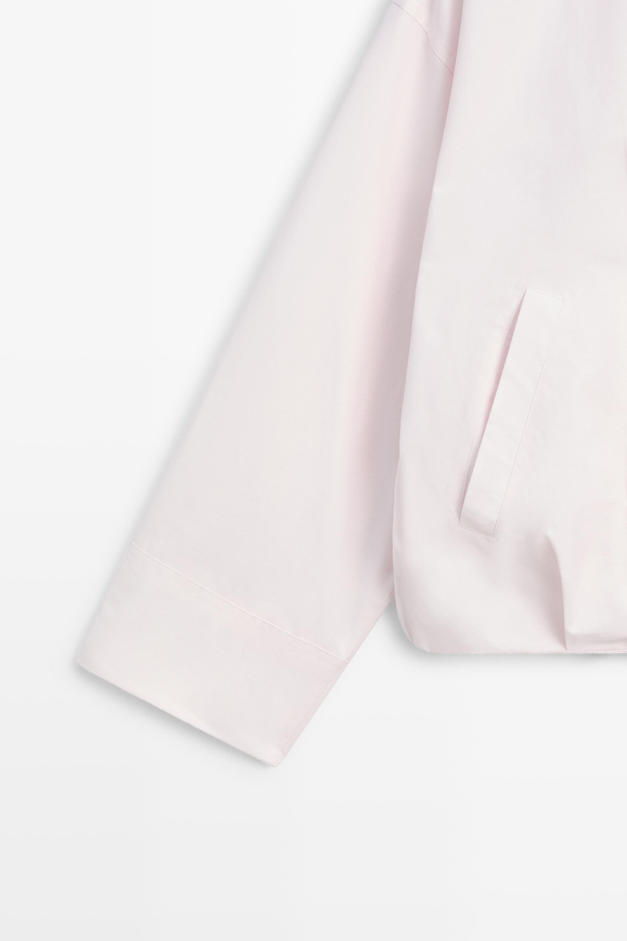 High-neck bomber jacket — ROSE PINK