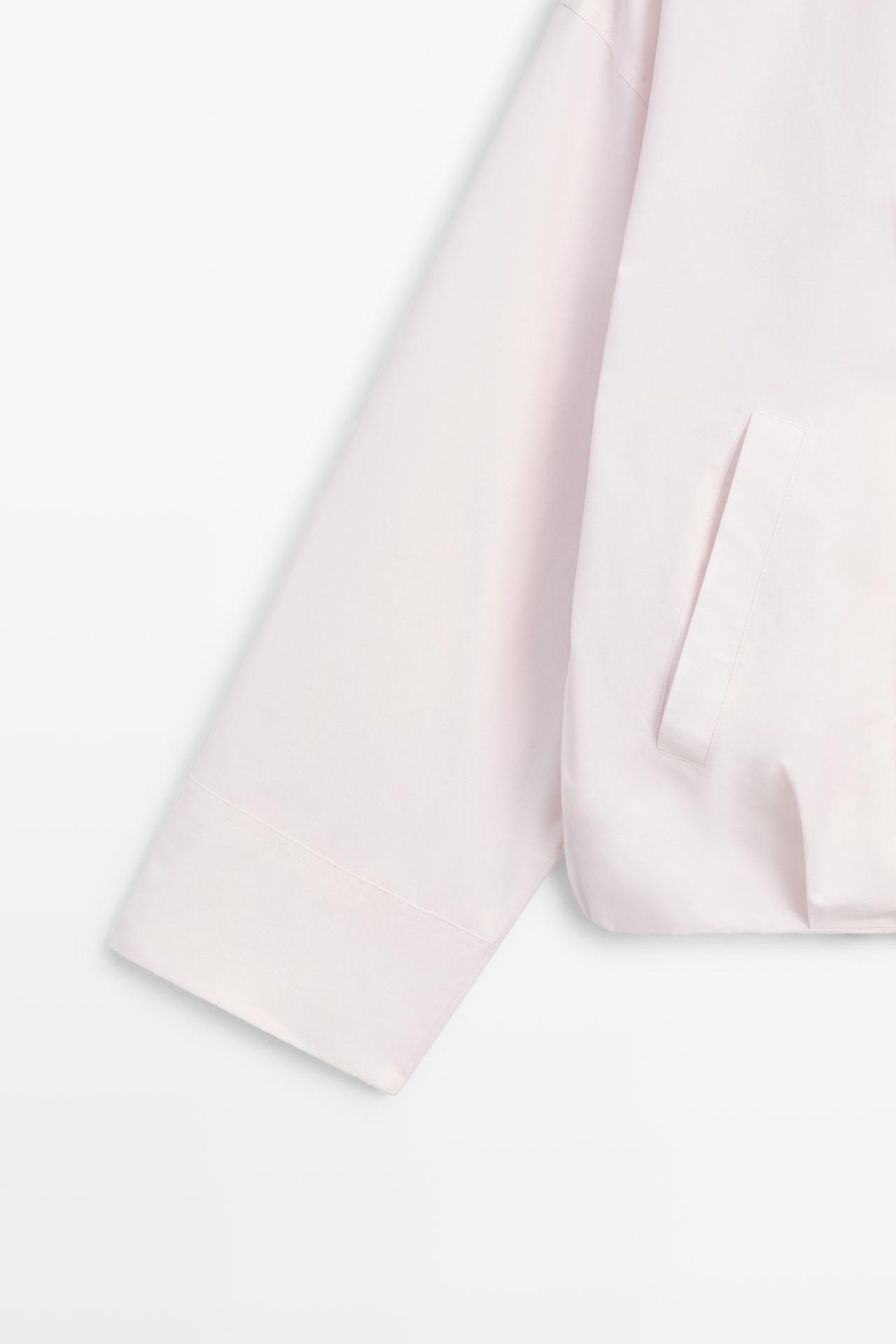High-neck bomber jacket — ROSE PINK