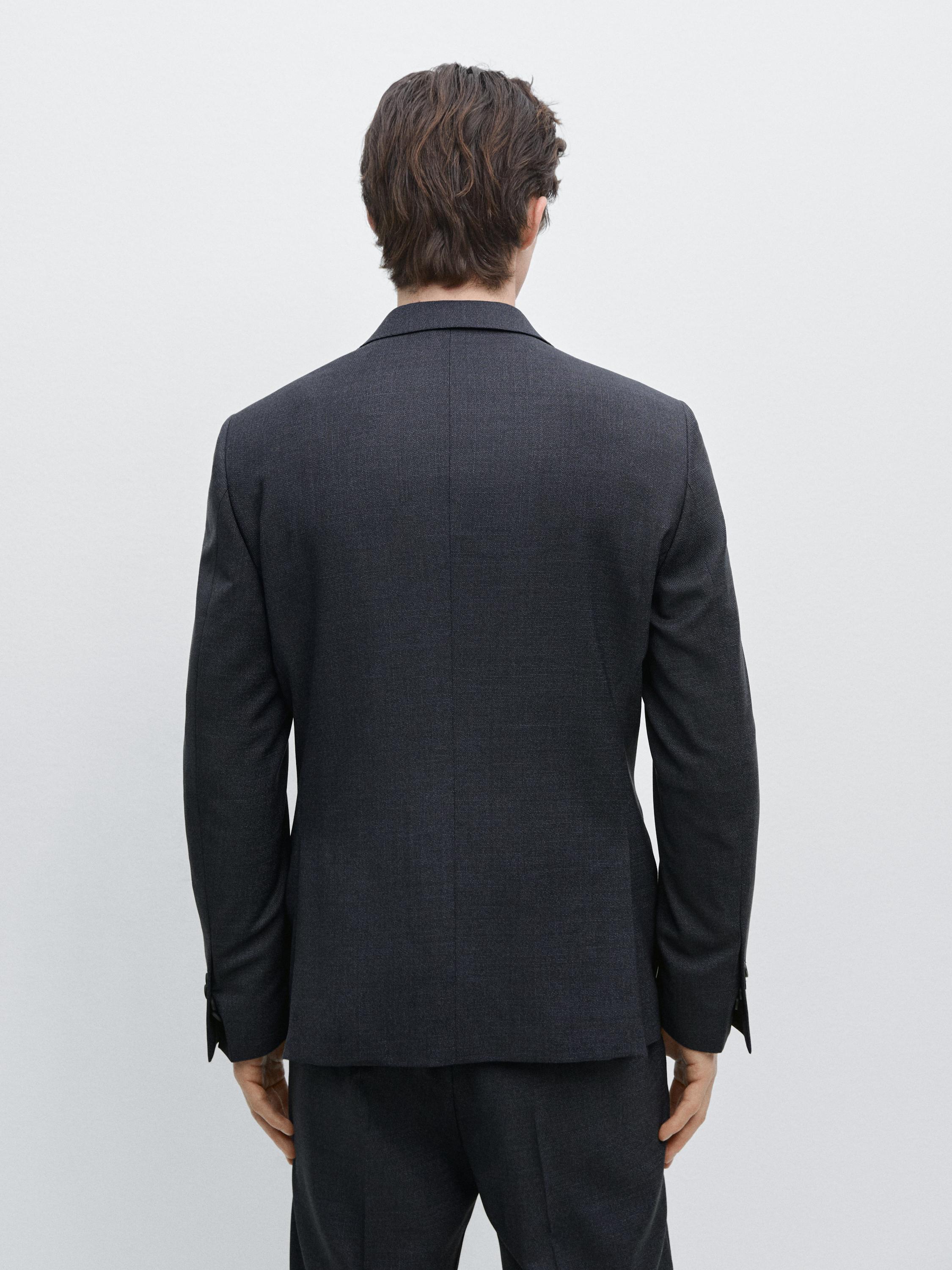 100% cool wool suit blazer — INDIGO