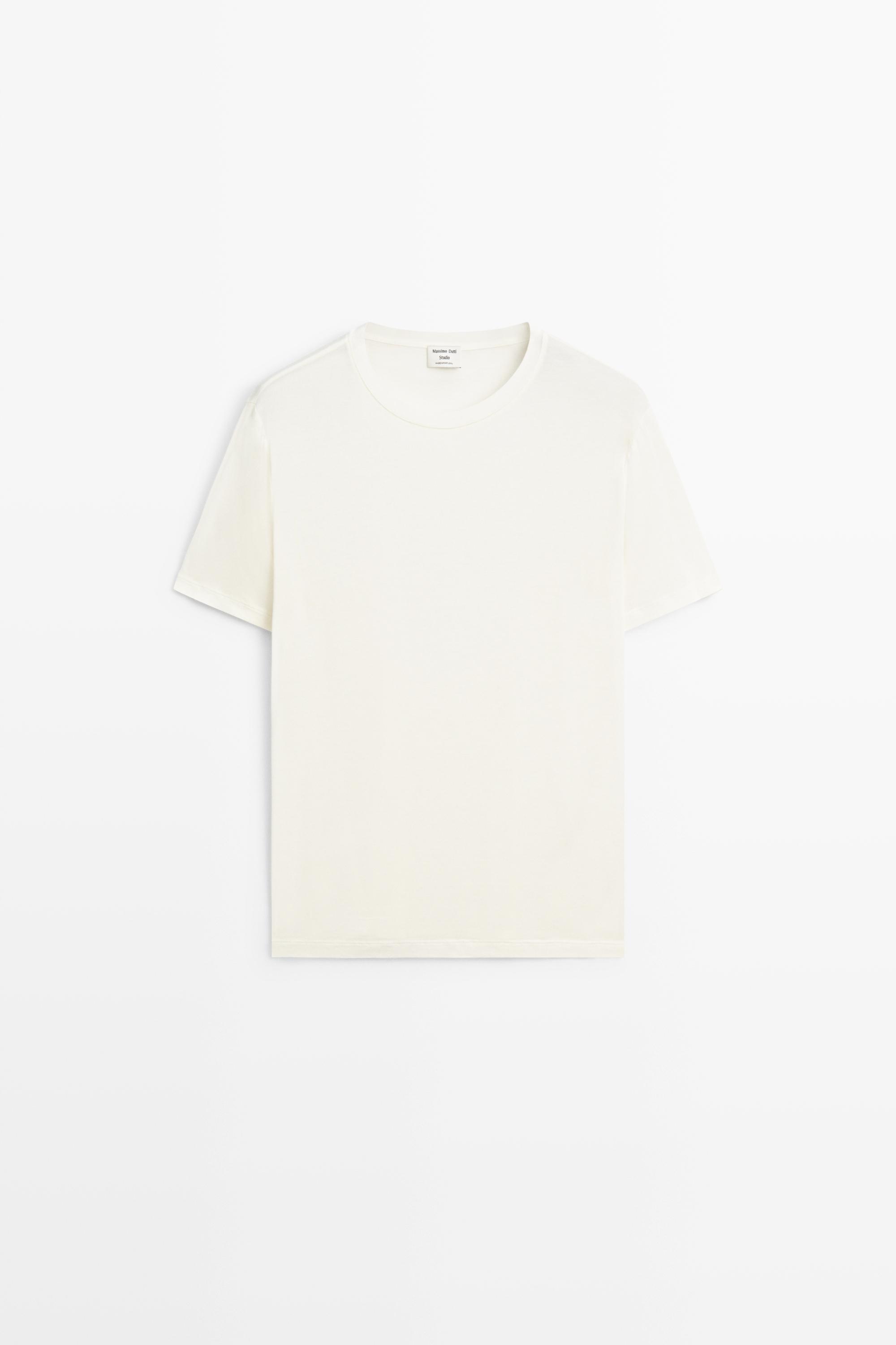 Short sleeve T-shirt - STUDIO — CREAM