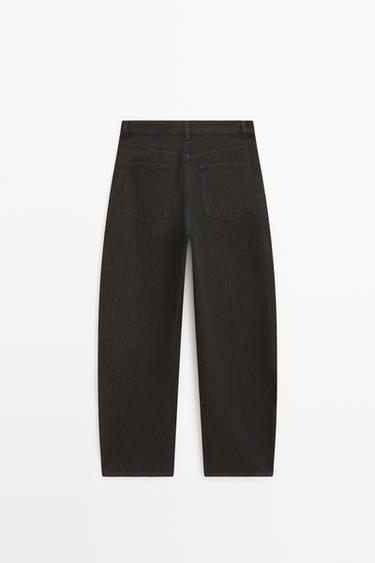 Relaxed fit barrel jeans — BROWN 6