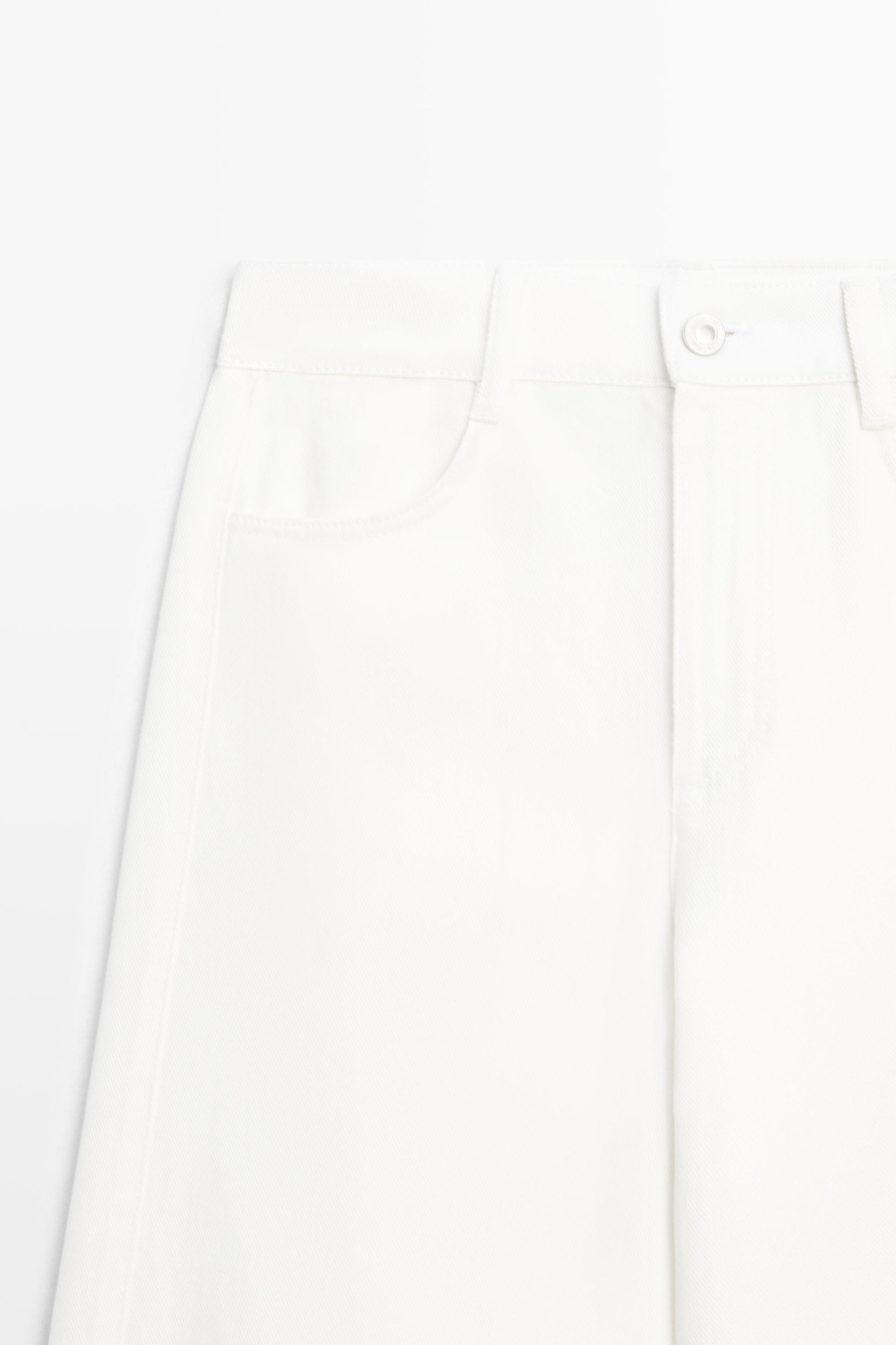 Flowy wide-leg jeans — WHITE