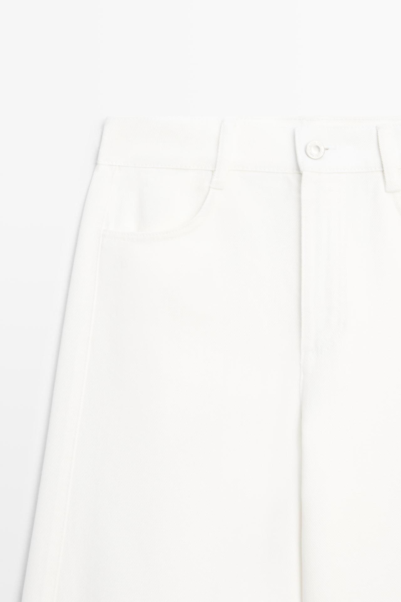 Flowy wide-leg jeans — WHITE